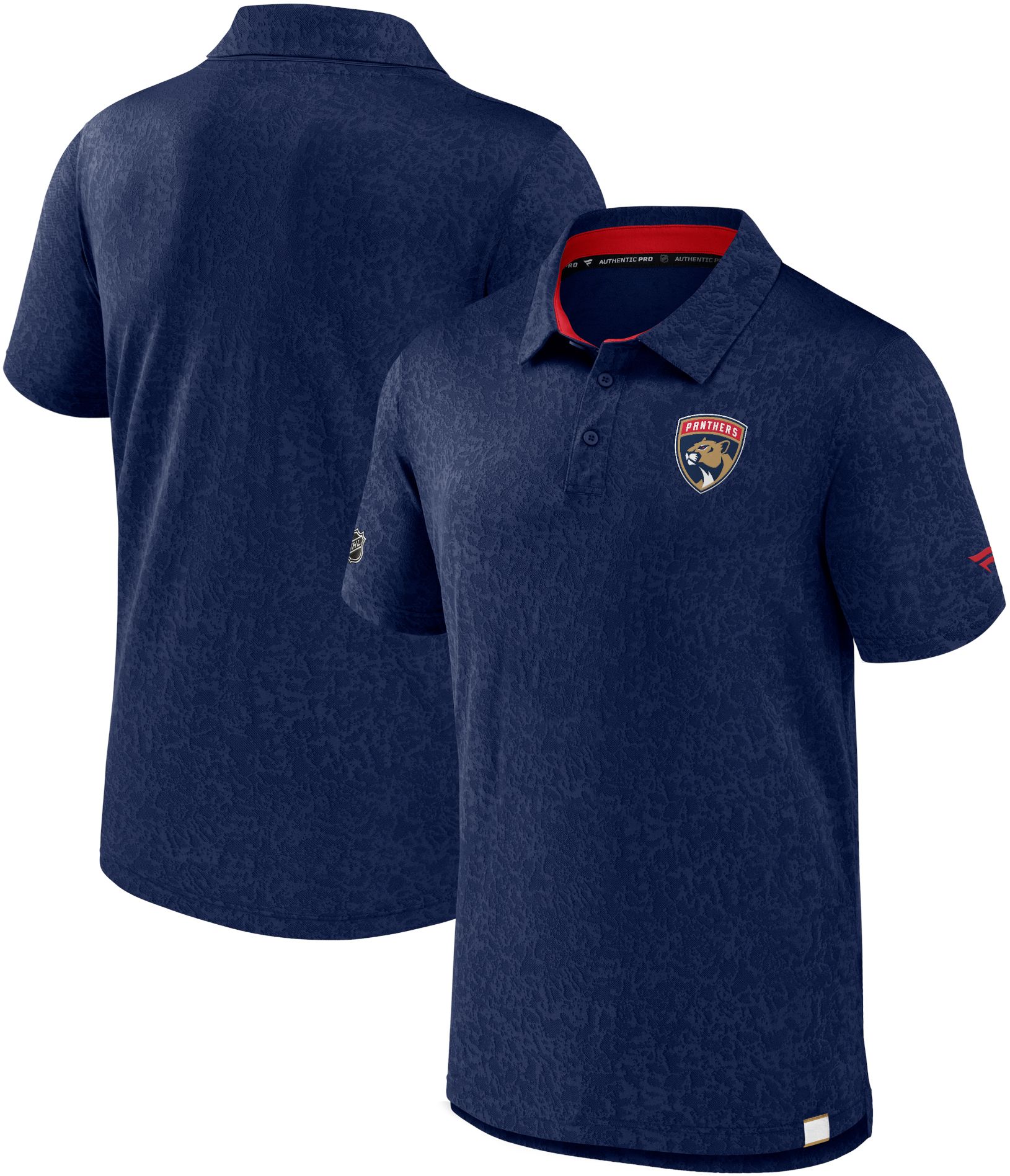 NHL Adult Florida Panthers Authentic Pro Navy Polo product image