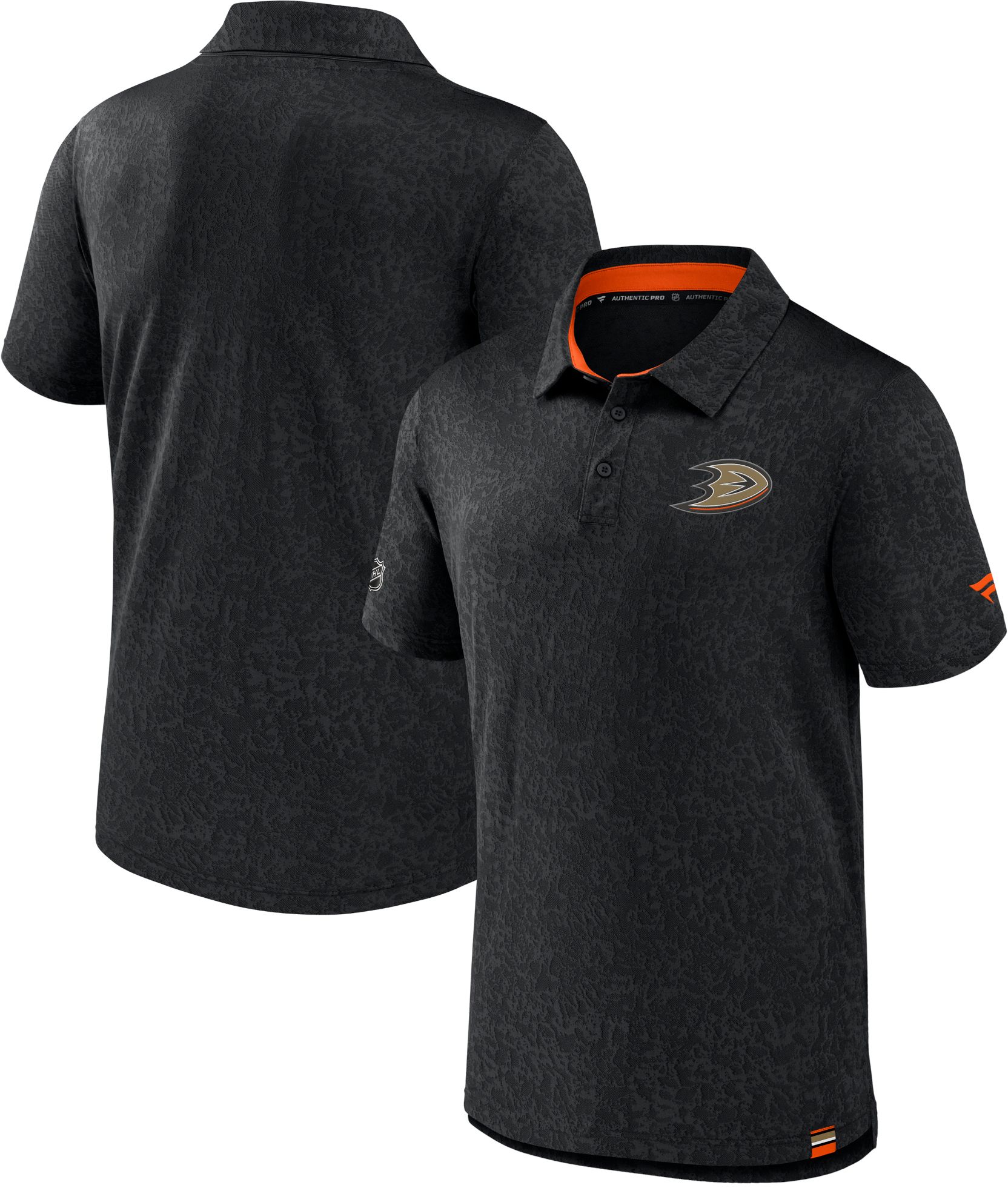 NHL Adult Anaheim Ducks 2023 Authentic Pro Jacquard Black Polo product image