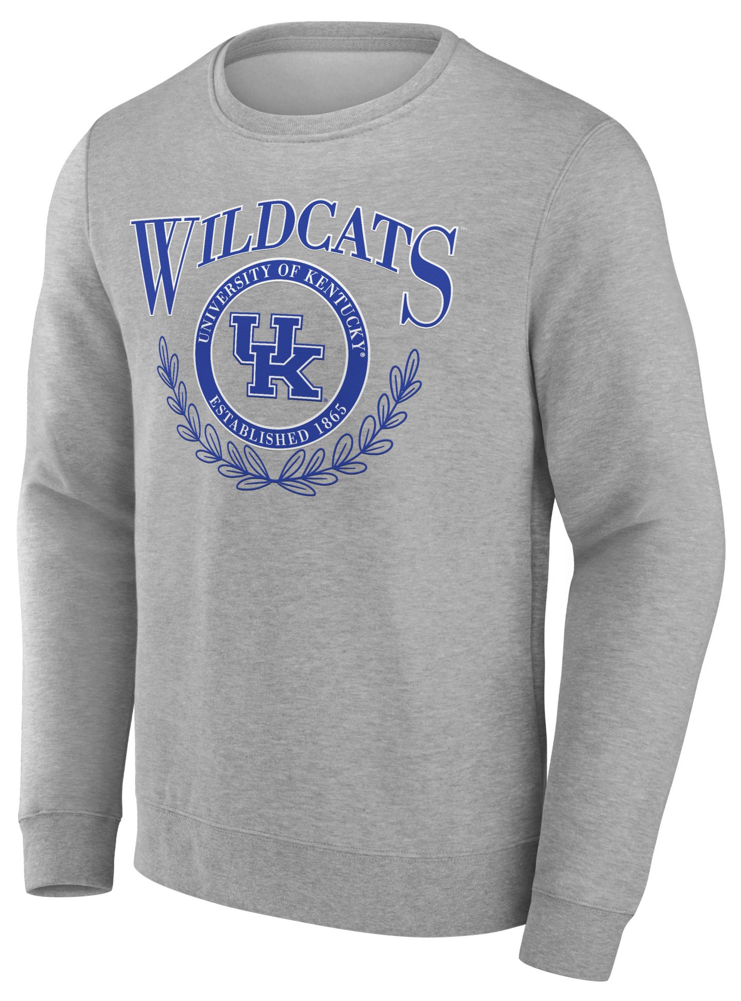 NCAA Men's Kentucky Wildcats Grey Heather Laurel Classic Crew Neck Sweatshirt product image