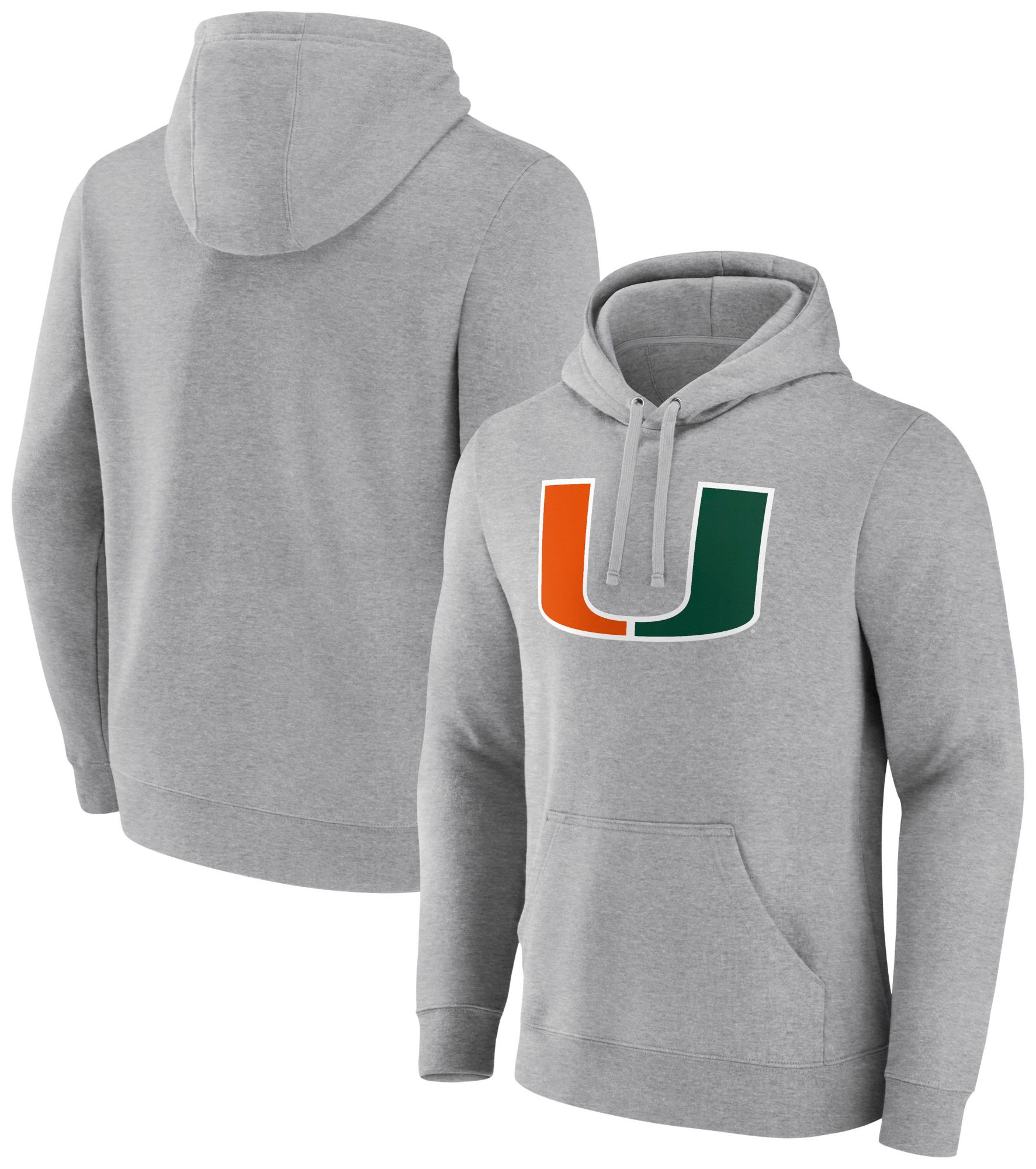 NCAA Men's Miami Hurricanes Grey Logo Pullover Hoodie product image