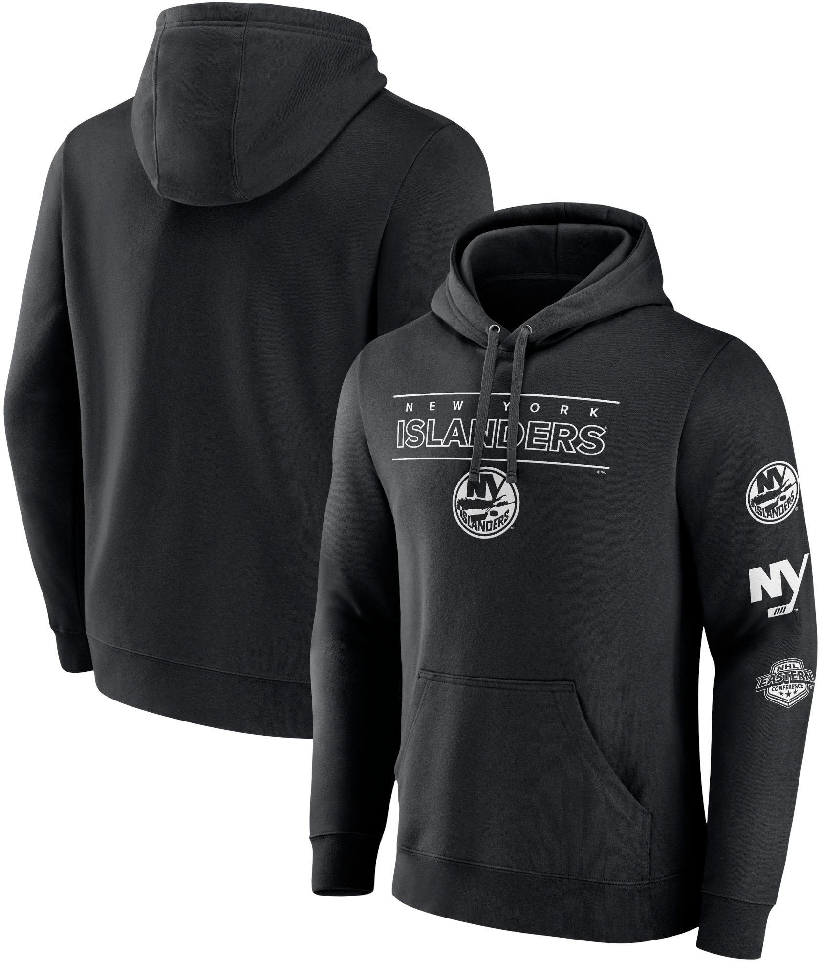 NHL New York Islanders Sleeve Hits Black Pullover Hoodie