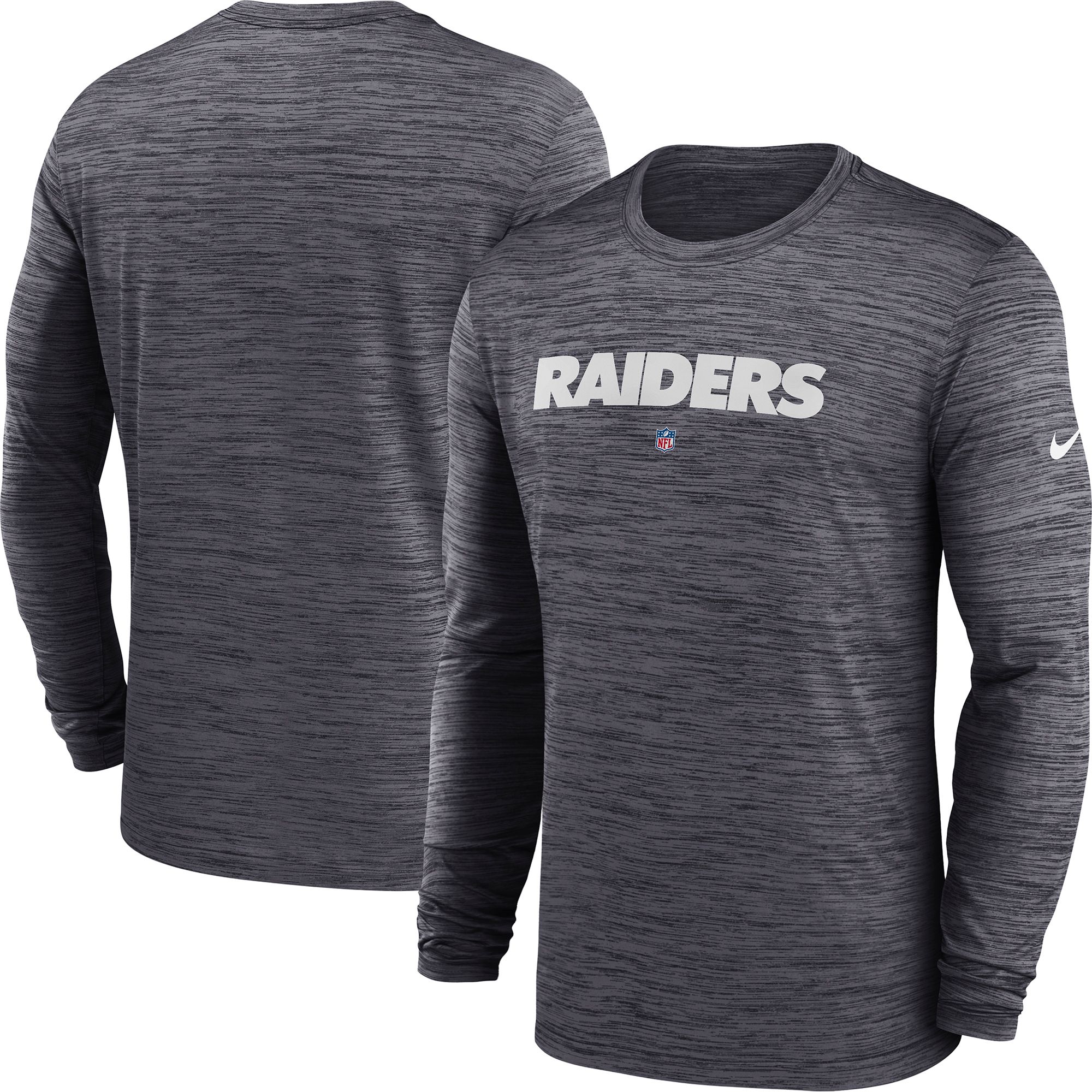 Nike Men's Los Angeles Raiders Sideline Velocity Black Long Sleeve T-Shirt