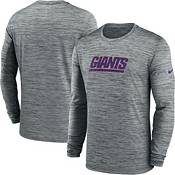Nike Men's New York Giants Sideline Velocity Dark Grey Heather Long Sleeve T-Shirt product image