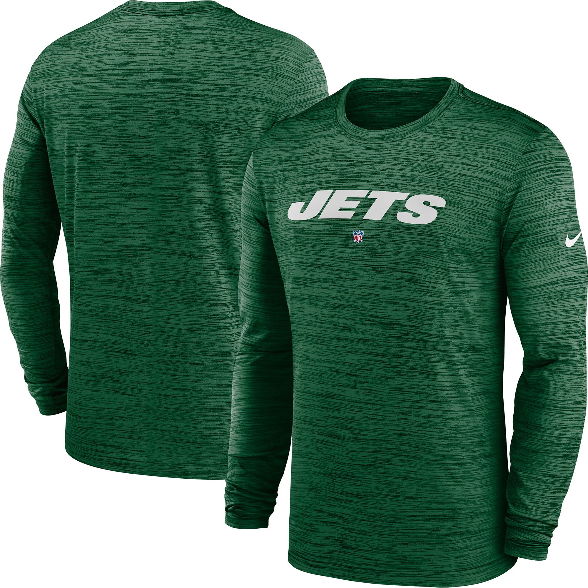 Nike Men's New York Jets Sideline Velocity Green Long Sleeve T-Shirt