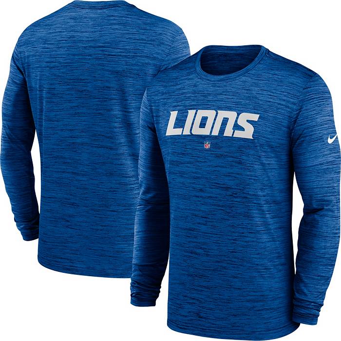 Detroit Lions 47 Brand Men's White Wash Long Sleeve T-Shirt