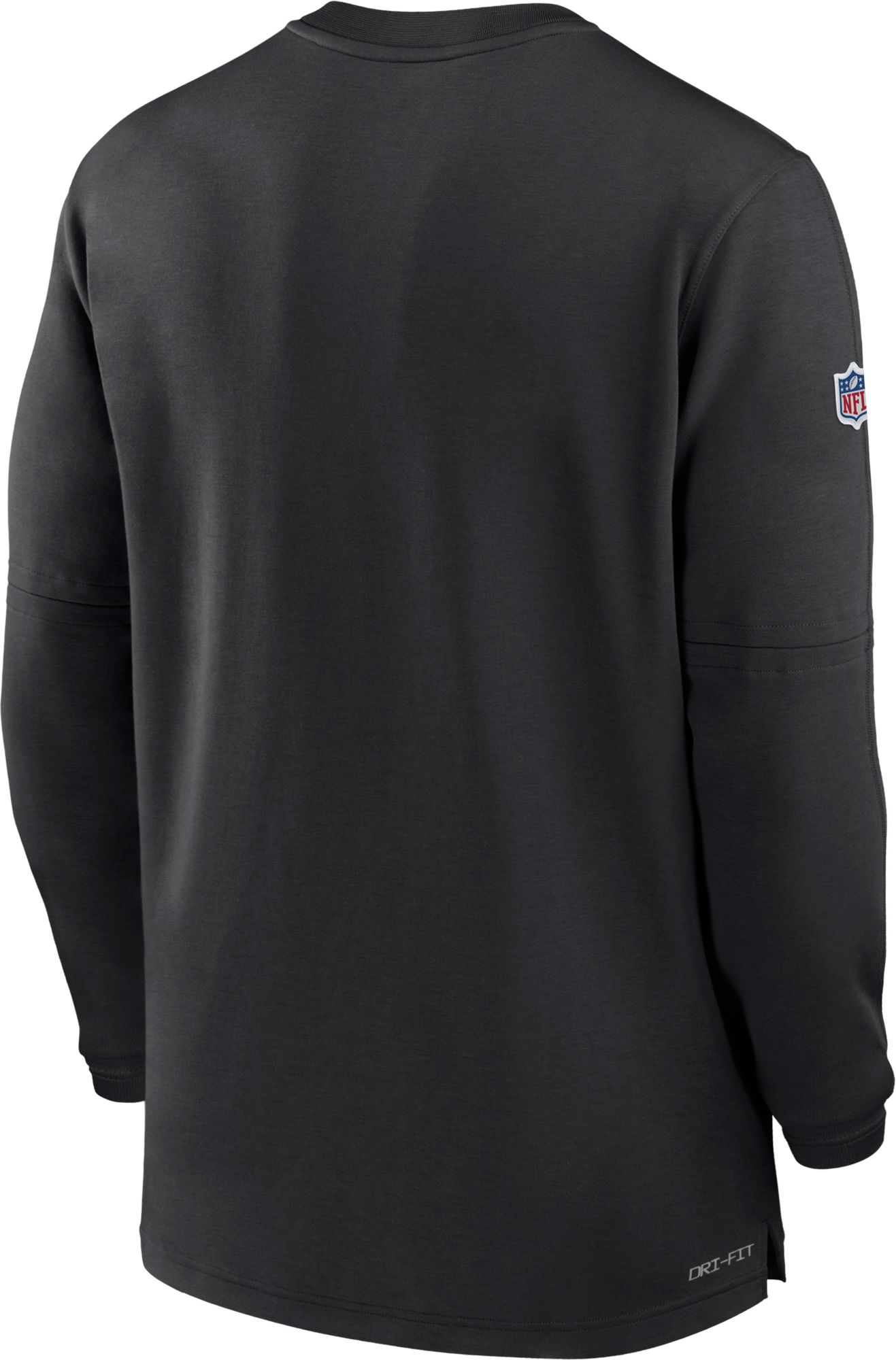 Nike Men's Arizona Cardinals Sideline Black Half-Zip Long Sleeve Top