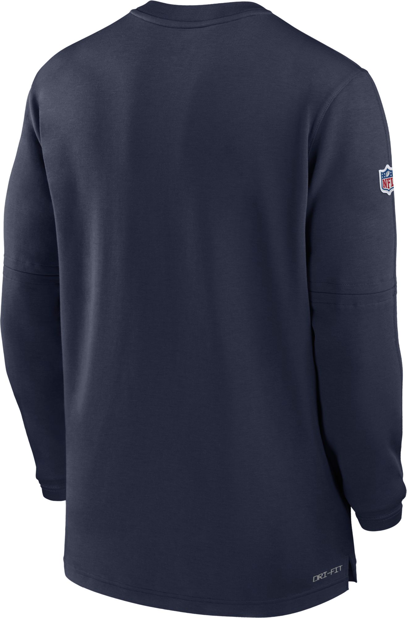 Nike Men's Tennessee Titans Sideline Navy Half-Zip Long Sleeve Top