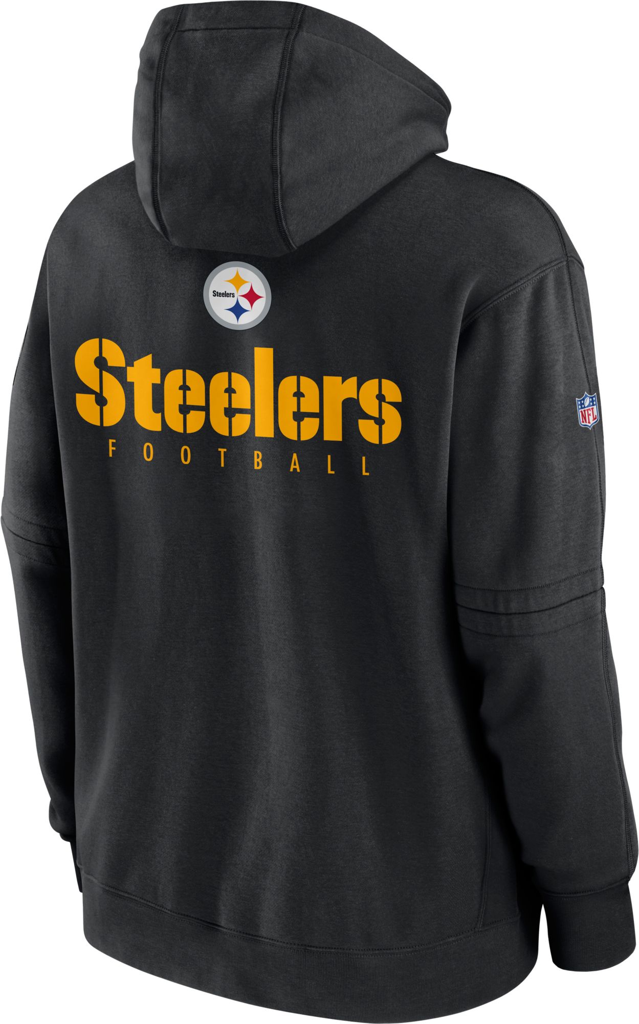 Nike Men's Pittsburgh Steelers 2023 Sideline Club Black Pullover Hoodie