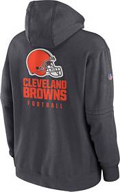 Nike Men's Cleveland Browns Sideline Club Anthracite Pullover Hoodie