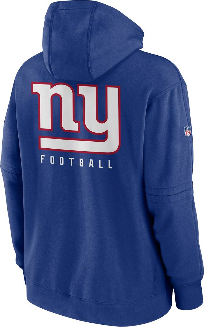 Nike Men's New York Giants Sideline Club Blue Pullover Hoodie