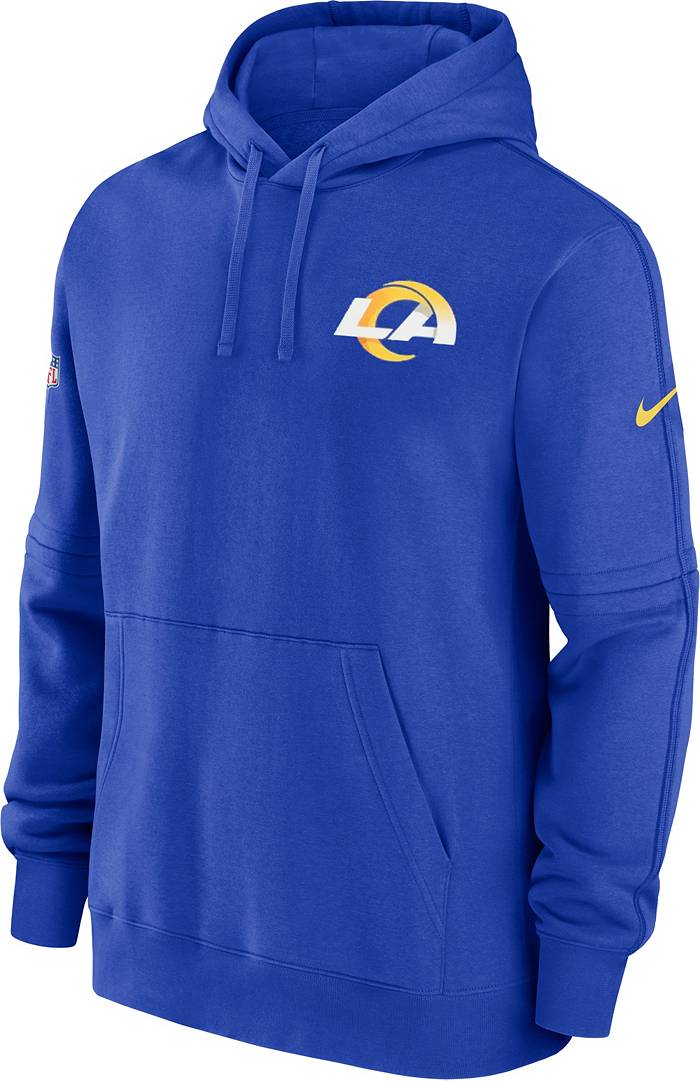 Nike Men's Los Angeles Rams 2023 Sideline Club Royal Pullover Hoodie