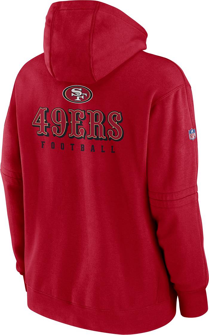 Nike Men's San Francisco 49ers Sideline Club Red Pullover Hoodie