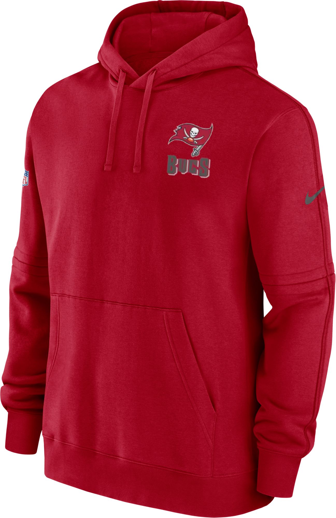 Nike Men's Tampa Bay Buccaneers 2023 Sideline Club Red Pullover Hoodie