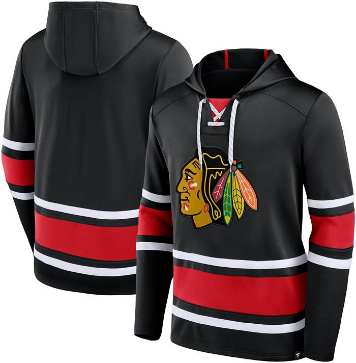 Men's Chicago Blackhawks adidas Red Silver Jersey Pullover Hoodie