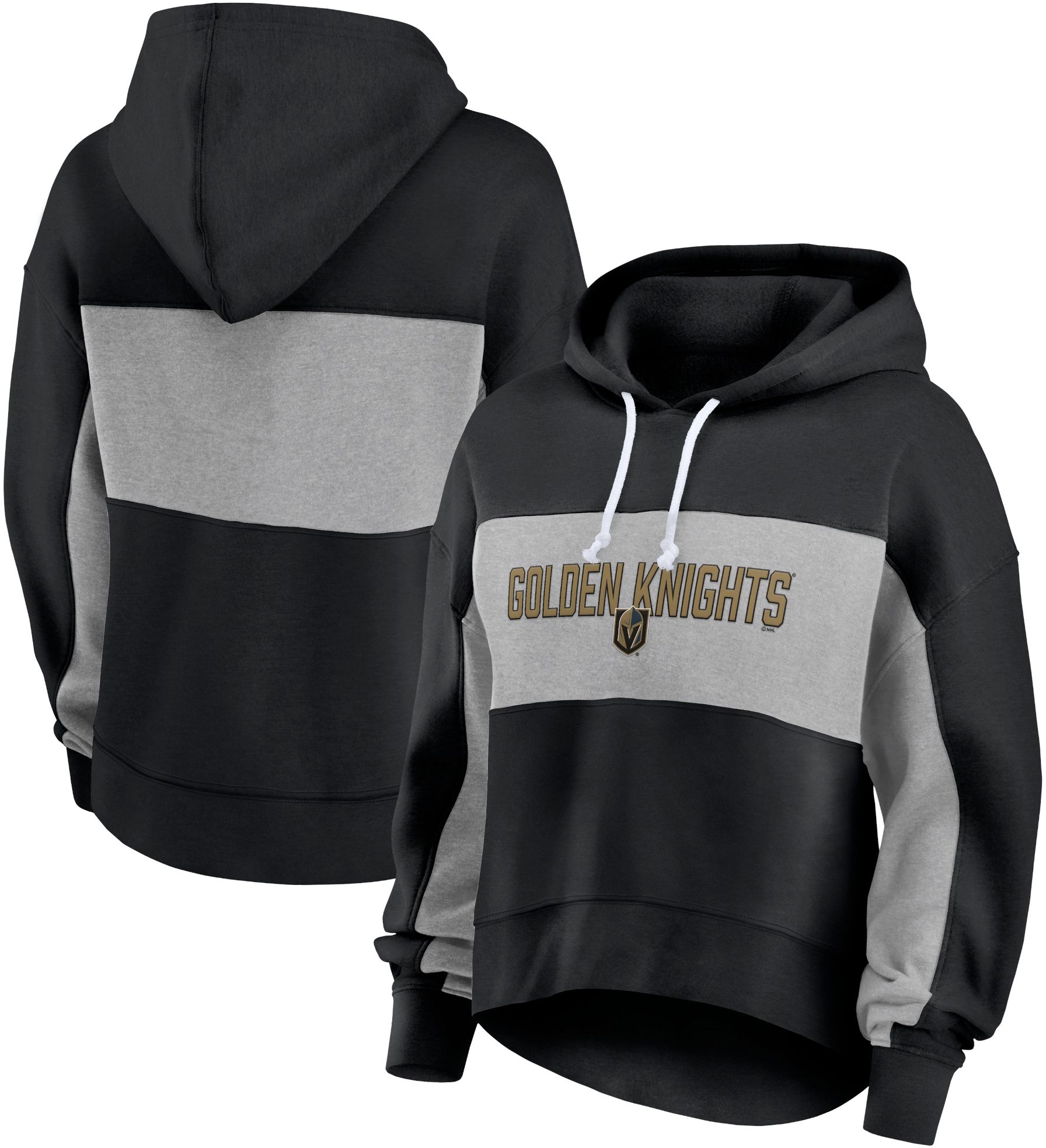 NHL Women's Vegas Golden Knights Filled Stat Sheet Black Pullover Hoodie