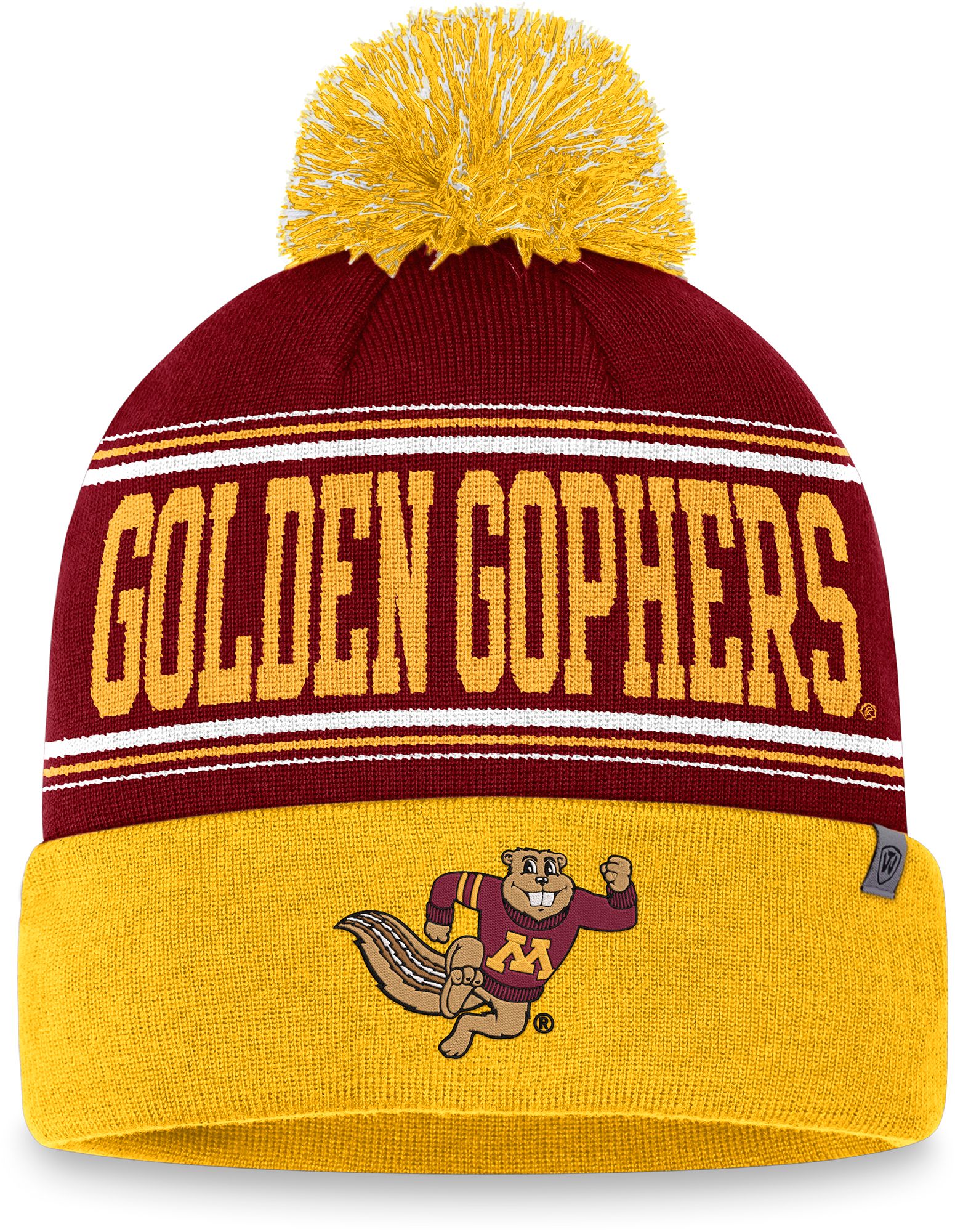 Top of the World Men's Minnesota Golden Gophers Maroon Draft Pom Knit Beanie