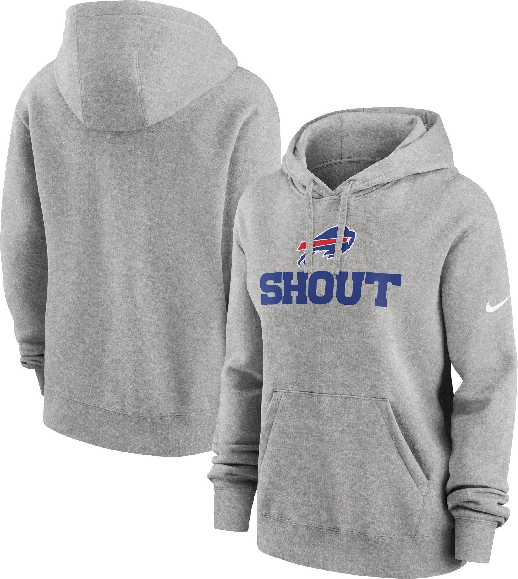 Nike Women's Buffalo Bills Grey Logo Club Pullover Hoodie product image