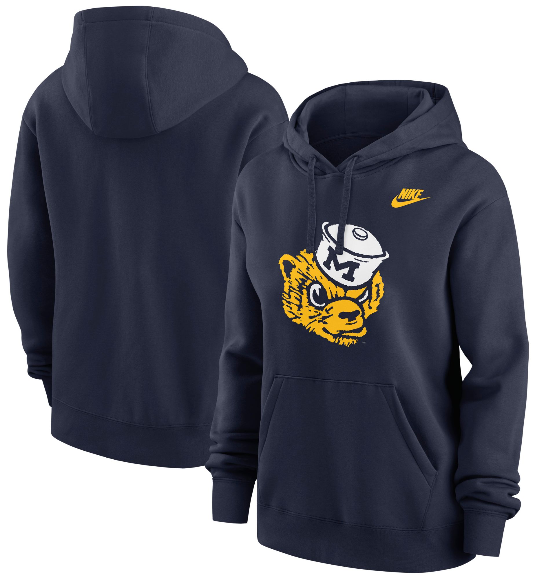 Nike Women's Michigan Wolverines Navy Club Fleece Hoodie product image