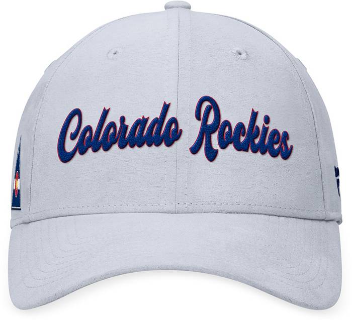 NHL Colorado Rockies Vintage Suede Grey Snapback Hat