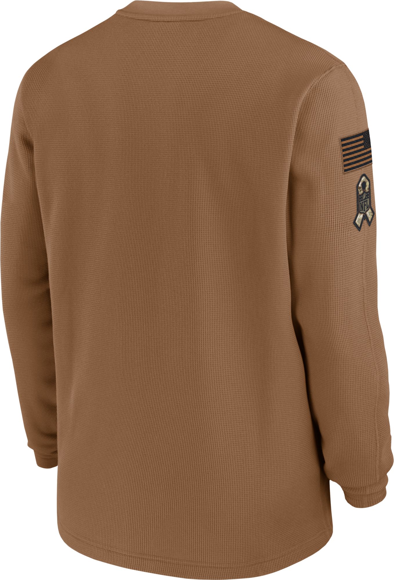 Nike Men's Atlanta Falcons 2023 Salute to Service Brown Long Sleeve Crew