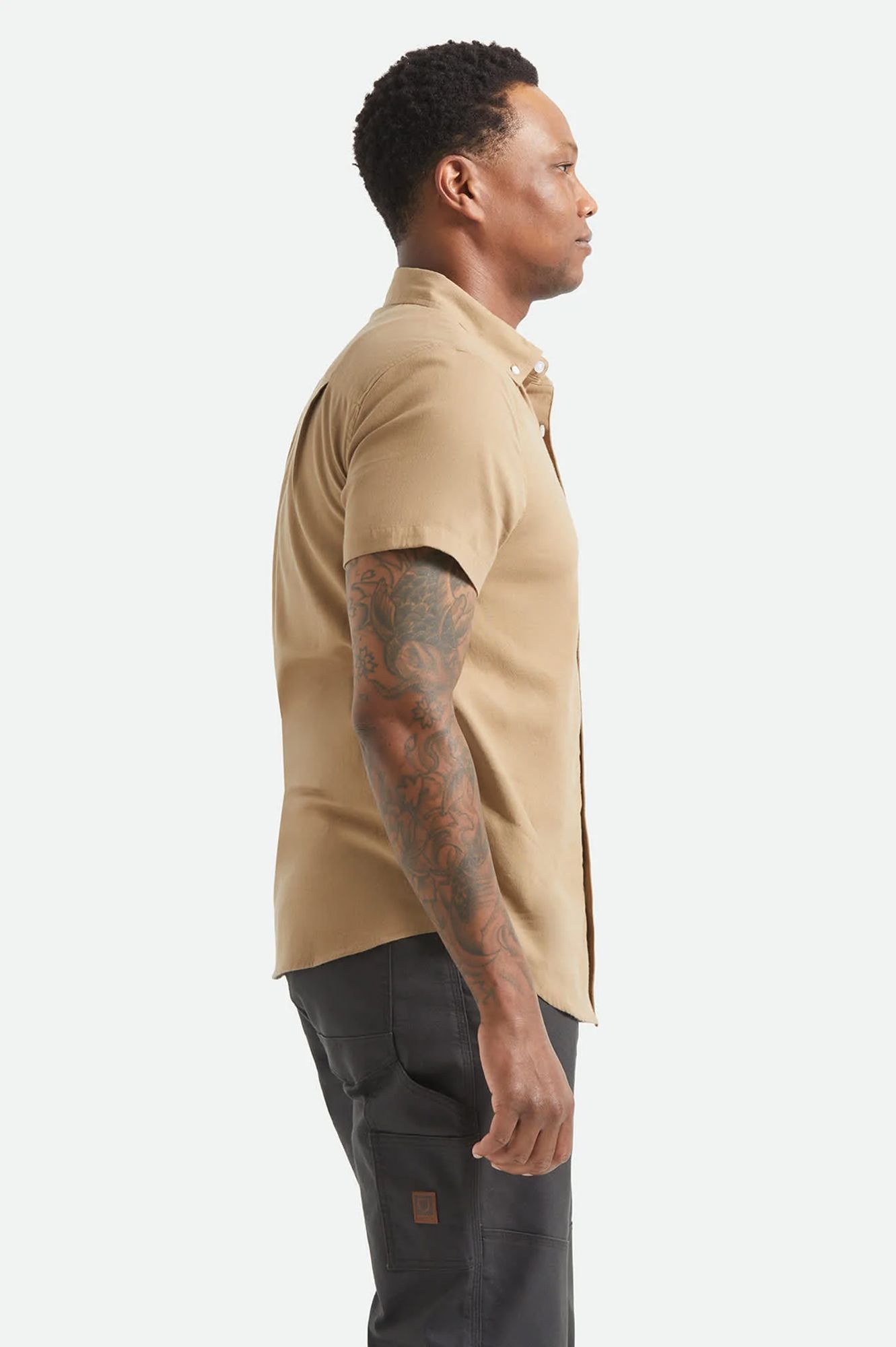 BRIXTON Men's Sanford Oxford Woven Short Sleeve Shirt product image
