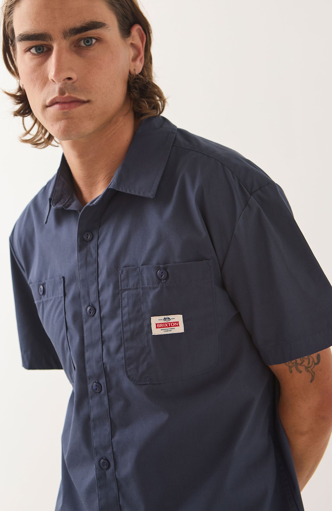 BRIXTON Men's Trademark Short Sleeve Woven Shirt product image