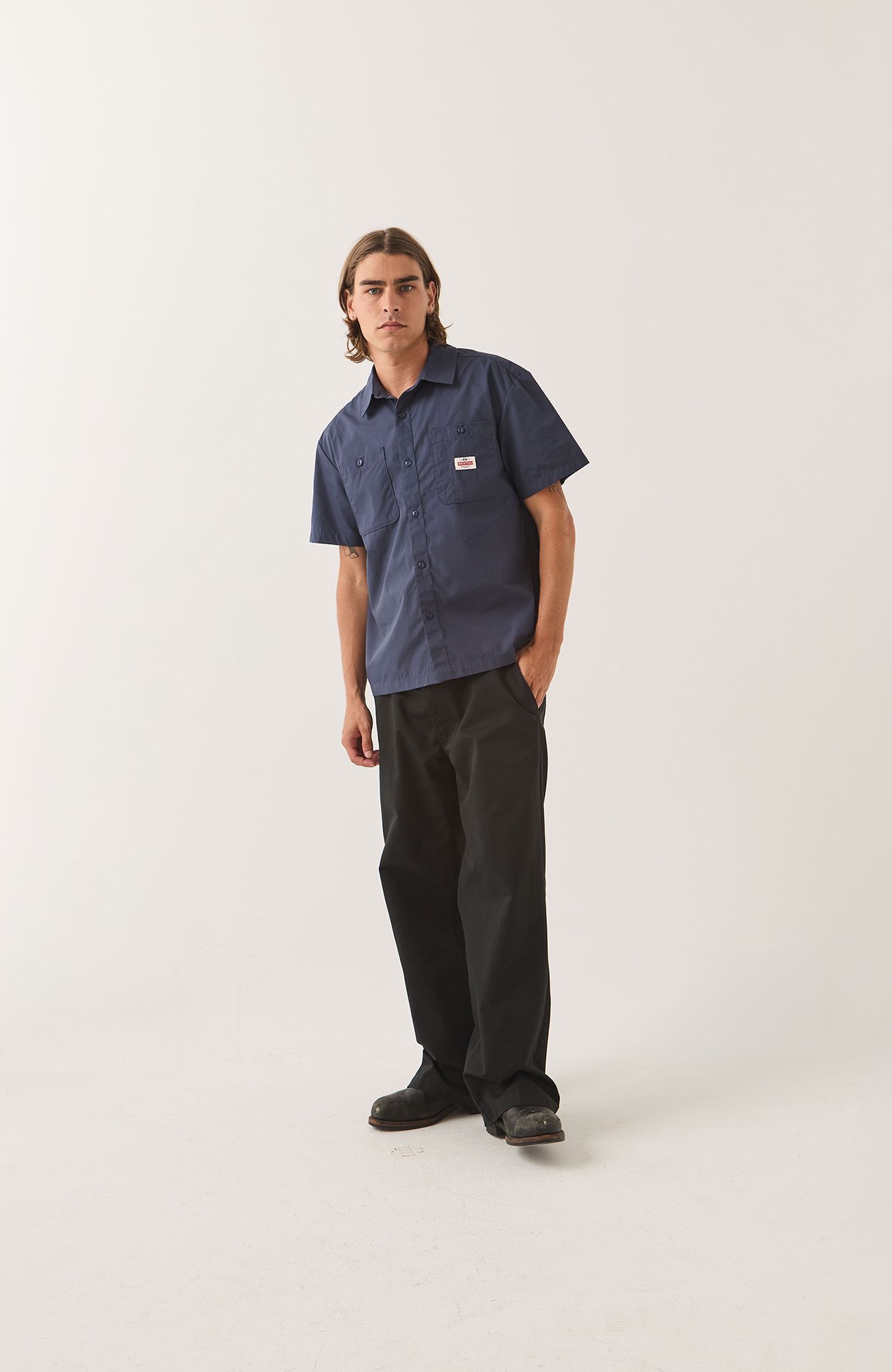 BRIXTON Men's Trademark Short Sleeve Woven Shirt product image