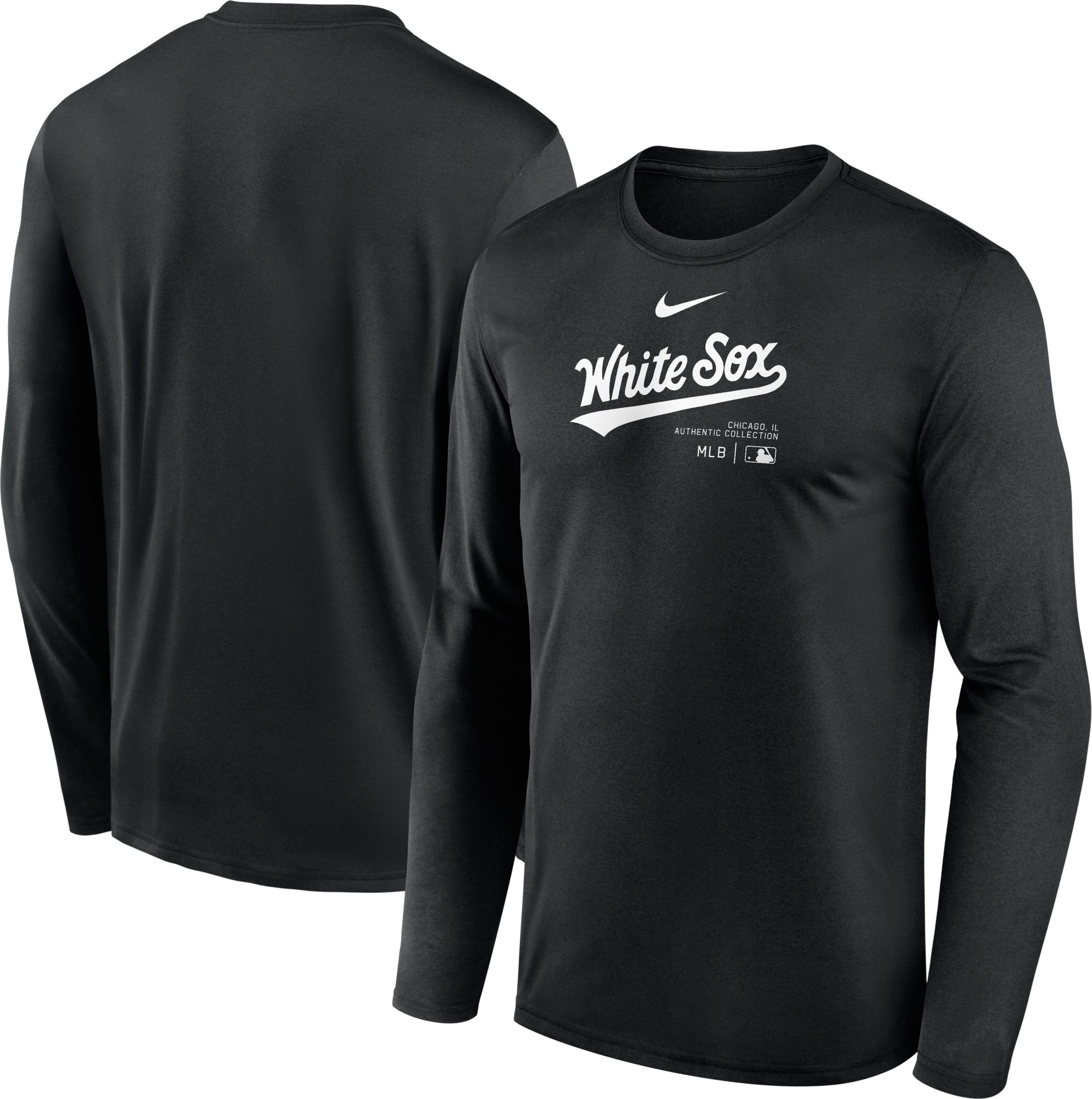 Nike Men's Chicago White Sox Black Authentic Collection Issue Long Sleeve T-Shirt