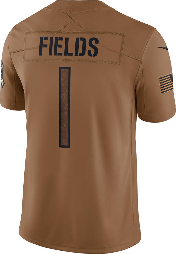 Men's Nike Justin Fields White Chicago Bears Vapor Limited Jersey Size: Medium