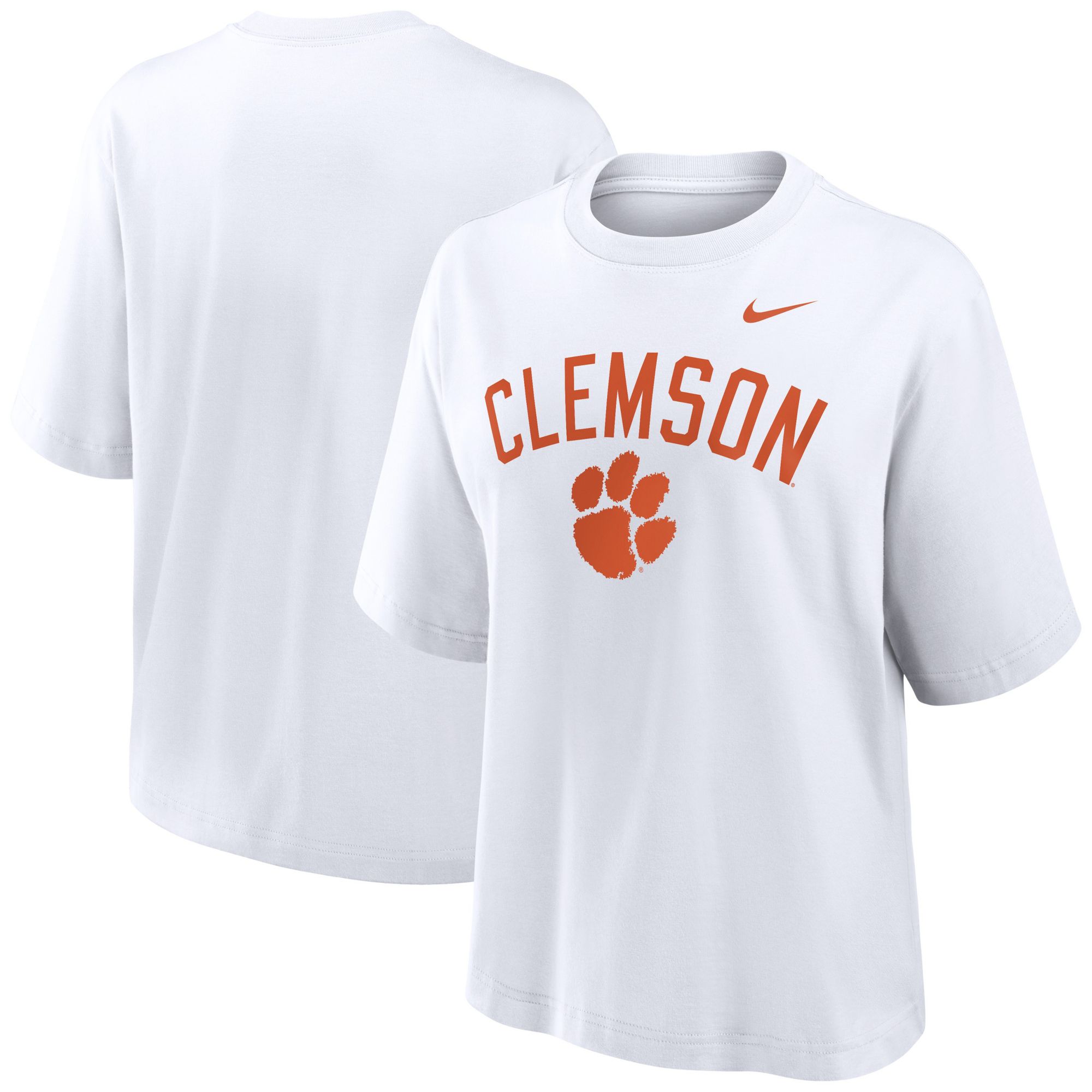 Nike Women's Clemson Tigers White Boxy T-Shirt product image