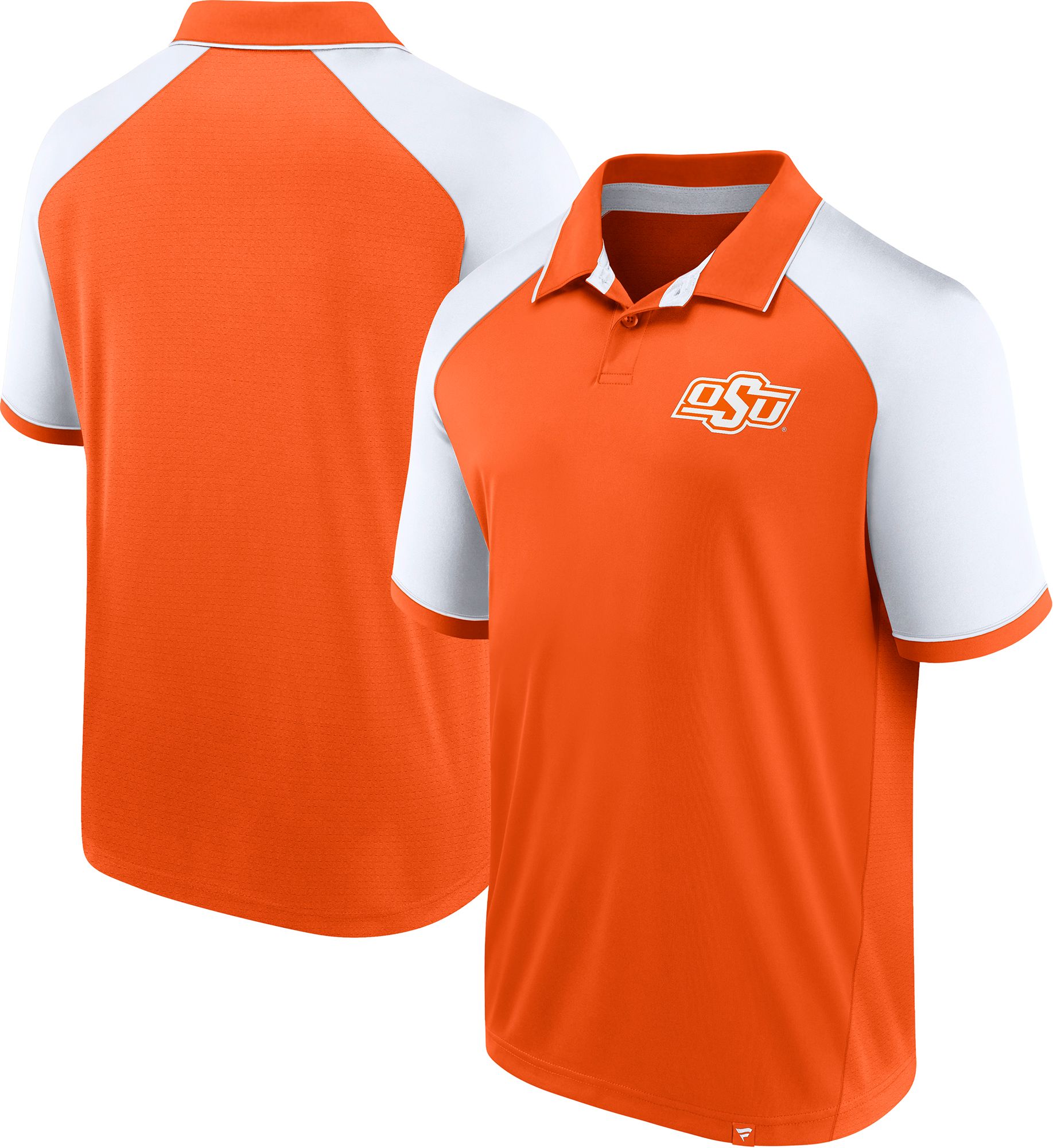 NCAA Men's Oklahoma State Cowboys Orange/White Agility Logo Polo product image