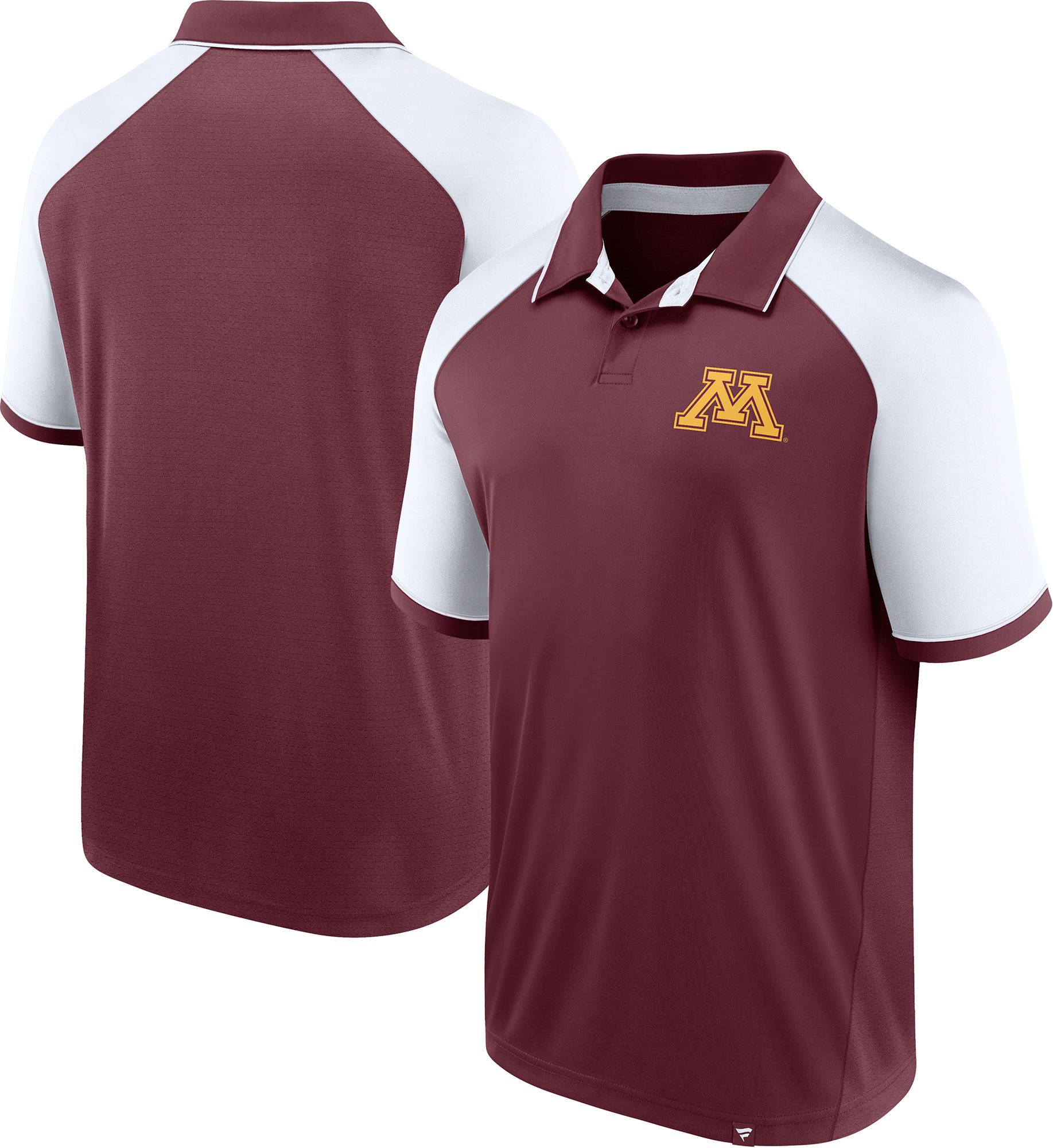 NCAA Men's Minnesota Golden Gophers Maroon/White Agility Logo Polo product image