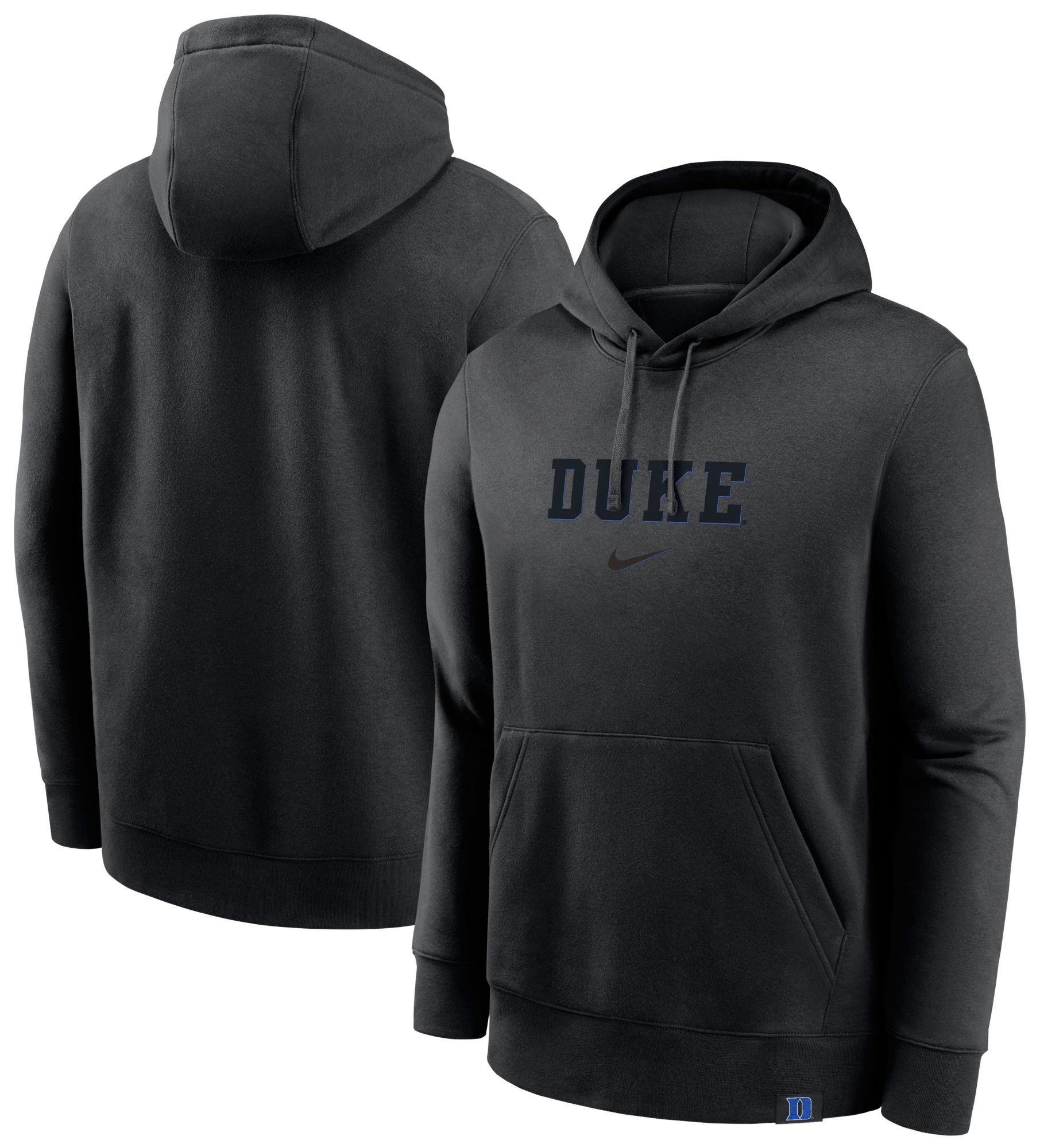 Nike Men's Duke Blue Devils Black Stat Club Fleece Pullover Hoodie product image