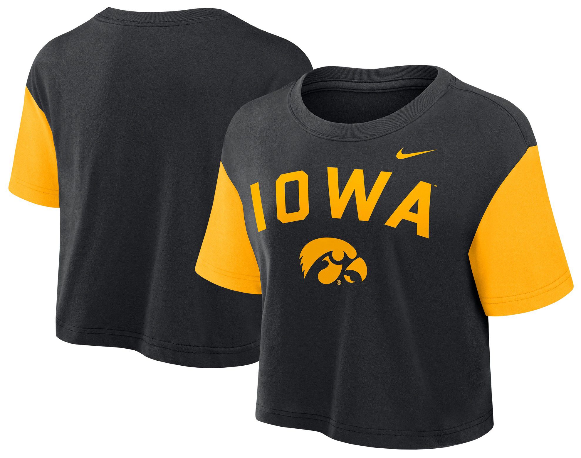 Nike Women's Iowa Hawkeyes Color Block Black T-Shirt product image