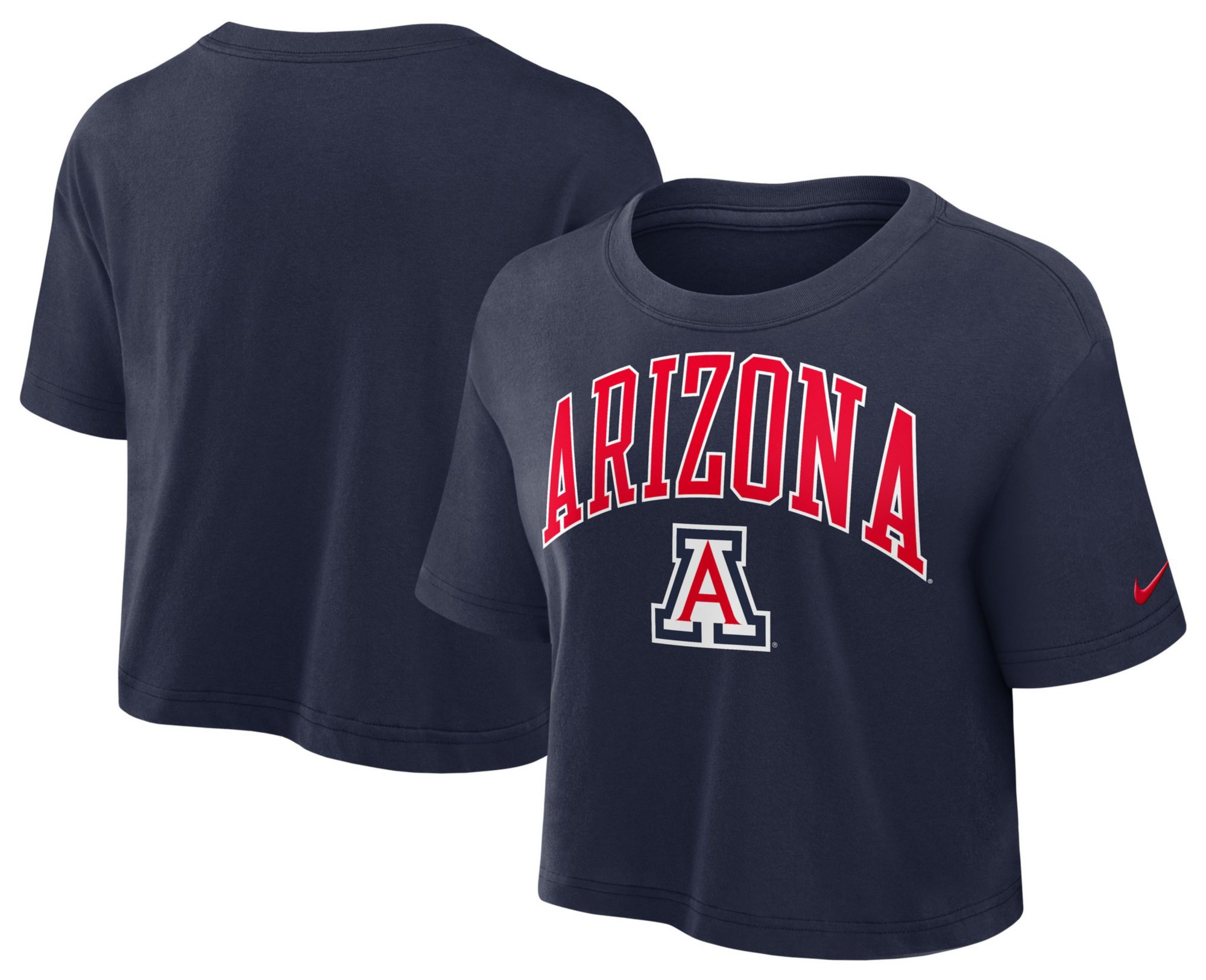 Nike Women's Arizona Wildcats College Navy Arch Cropped T-Shirt product image