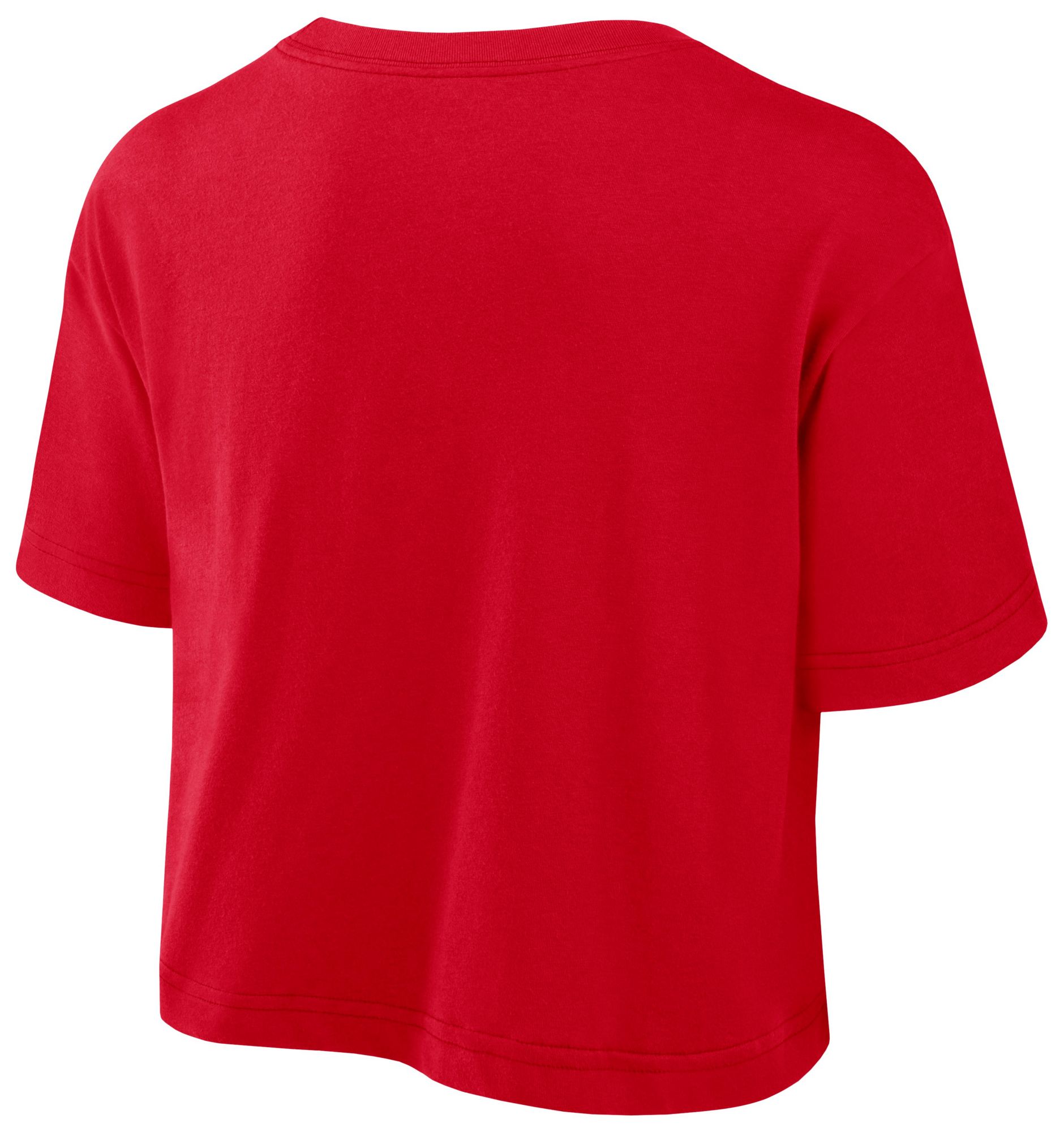 Nike Women's Ohio State Buckeyes University Red Arch Cropped T-Shirt product image