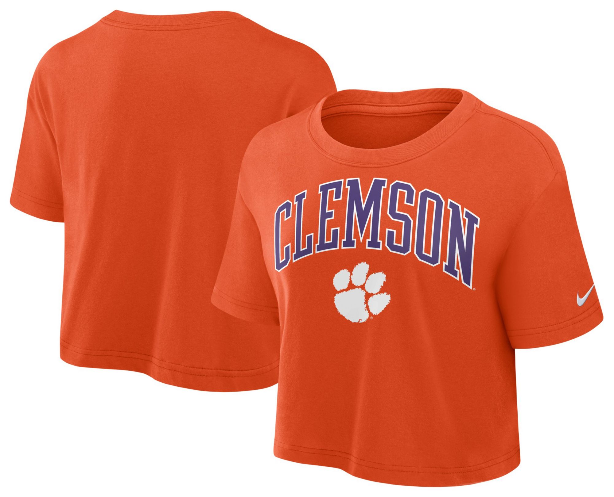 Nike Women's Clemson Tigers University Orange Arch Cropped T-Shirt product image