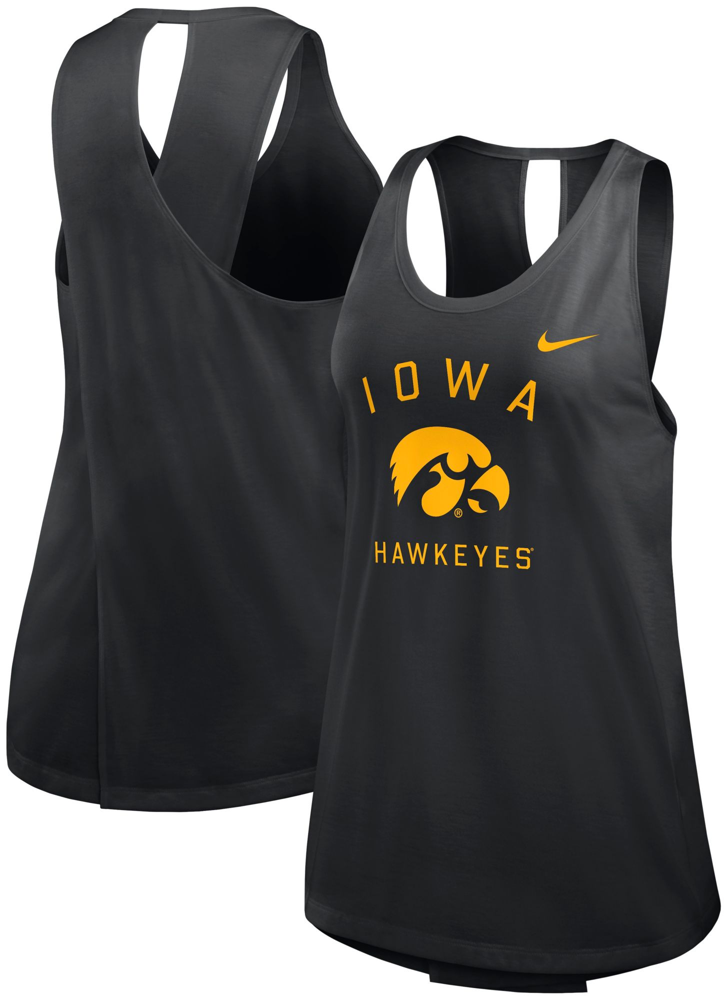 Nike Women's Iowa Hawkeyes Black Open Back Tank Top product image