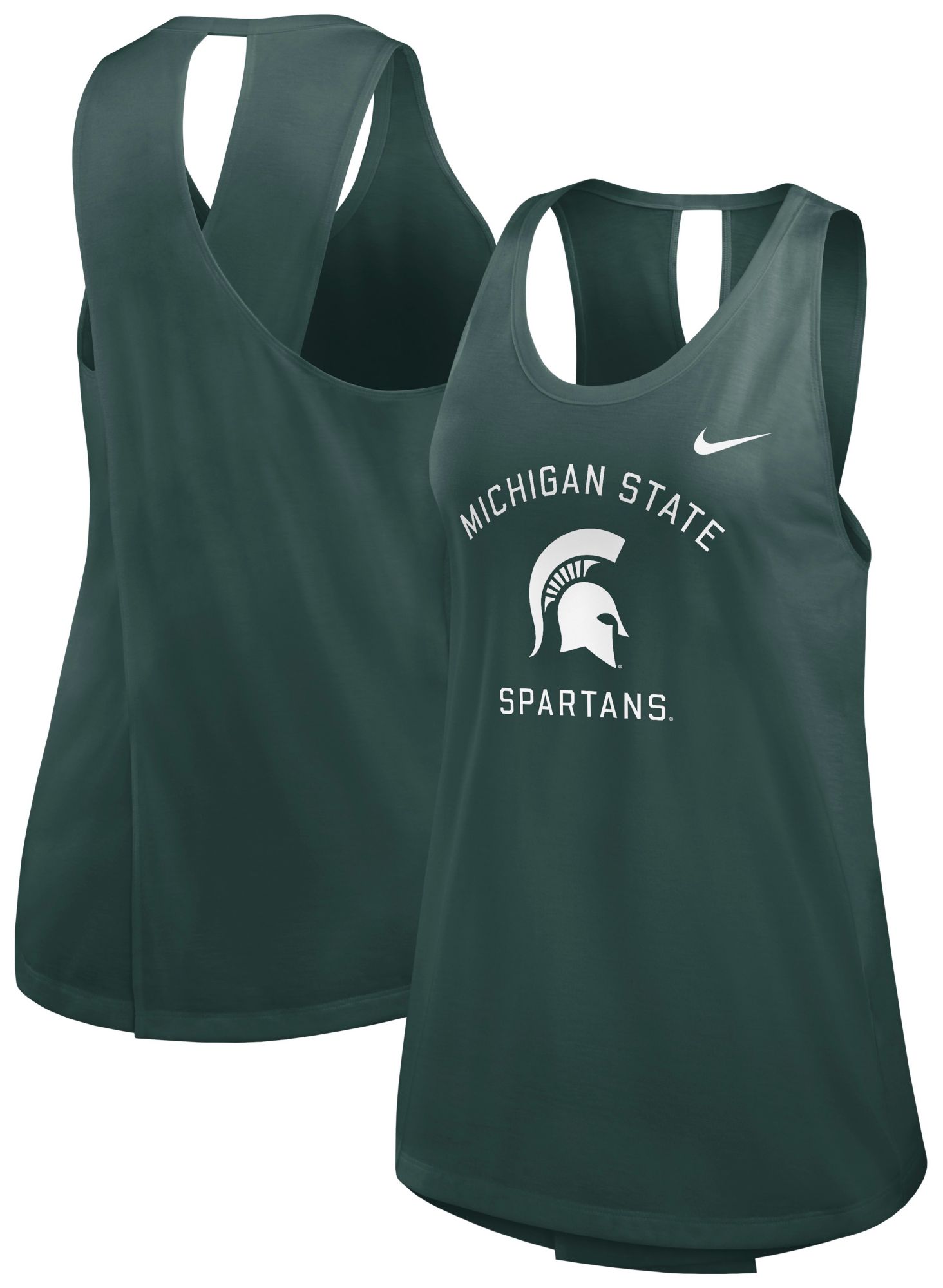 Nike Women's Michigan State Spartans Green Open Back Tank Top product image
