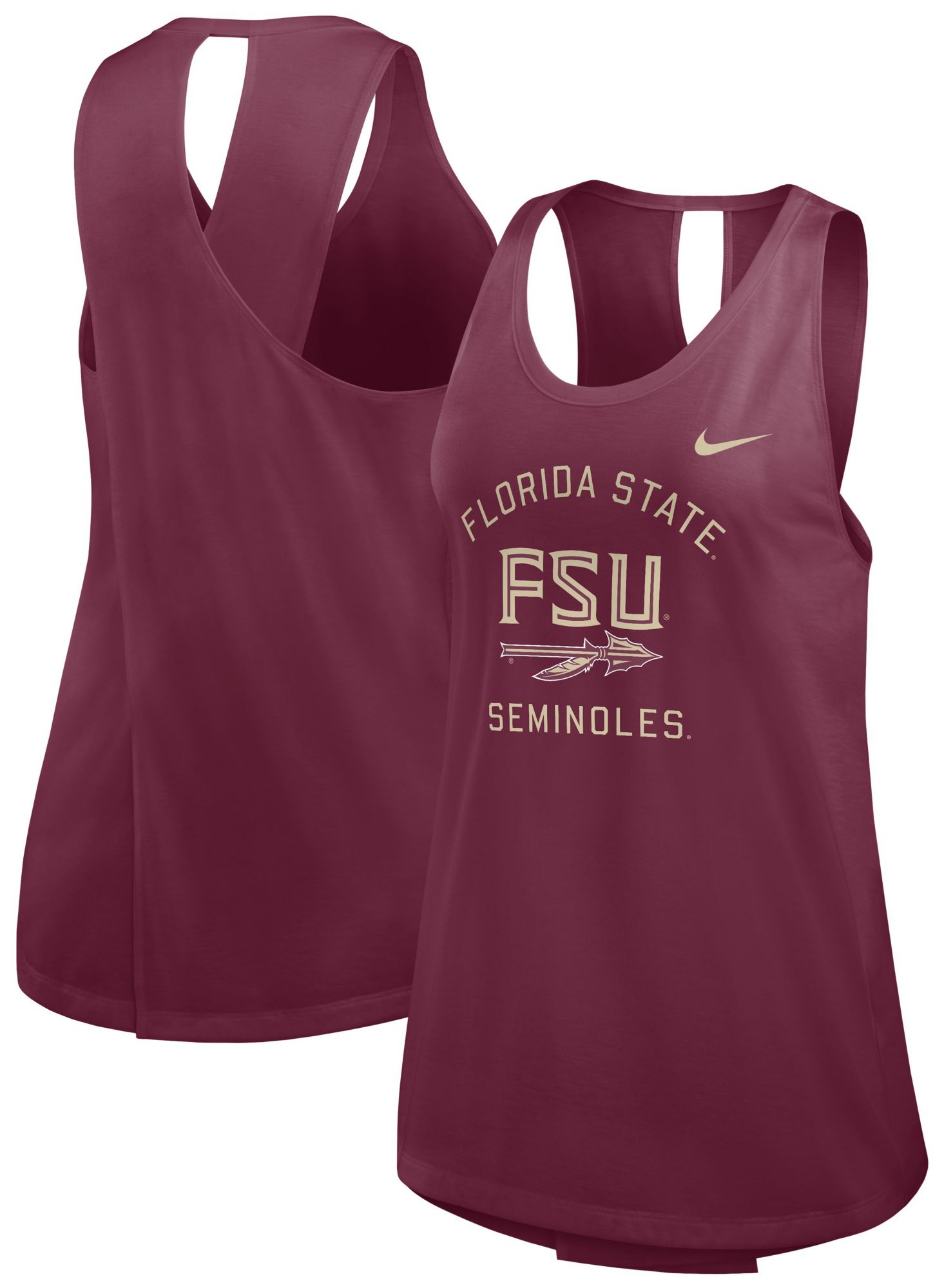 Nike Women's Florida State Seminoles Maroon Open Back Tank Top product image