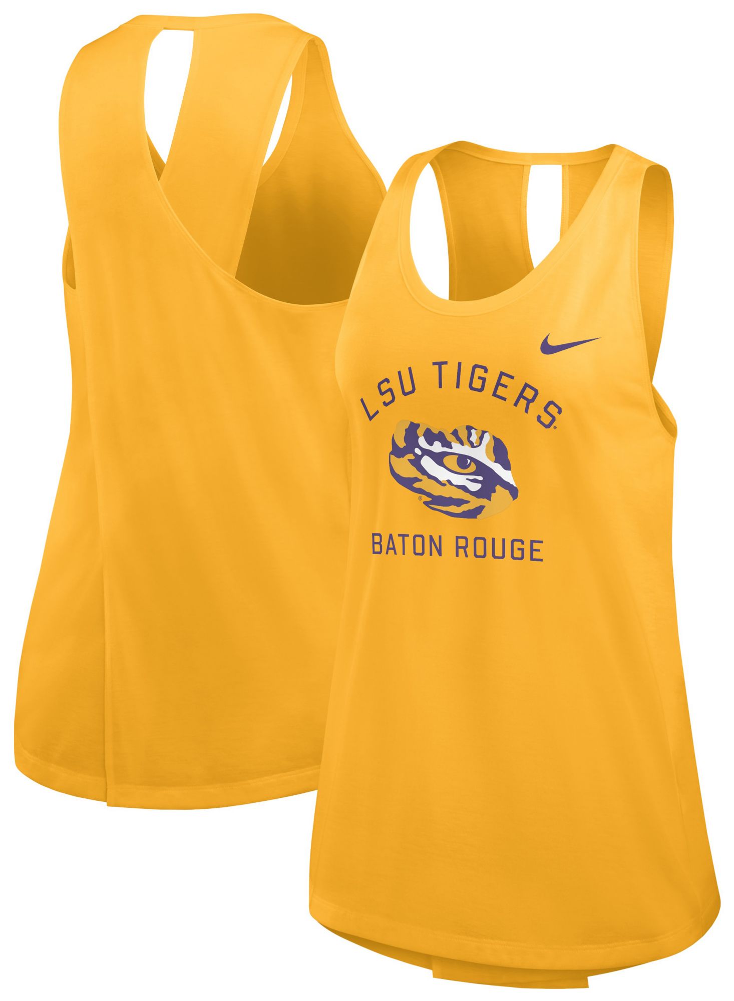 Nike Women's LSU Tigers Gold Open Back Tank Top product image