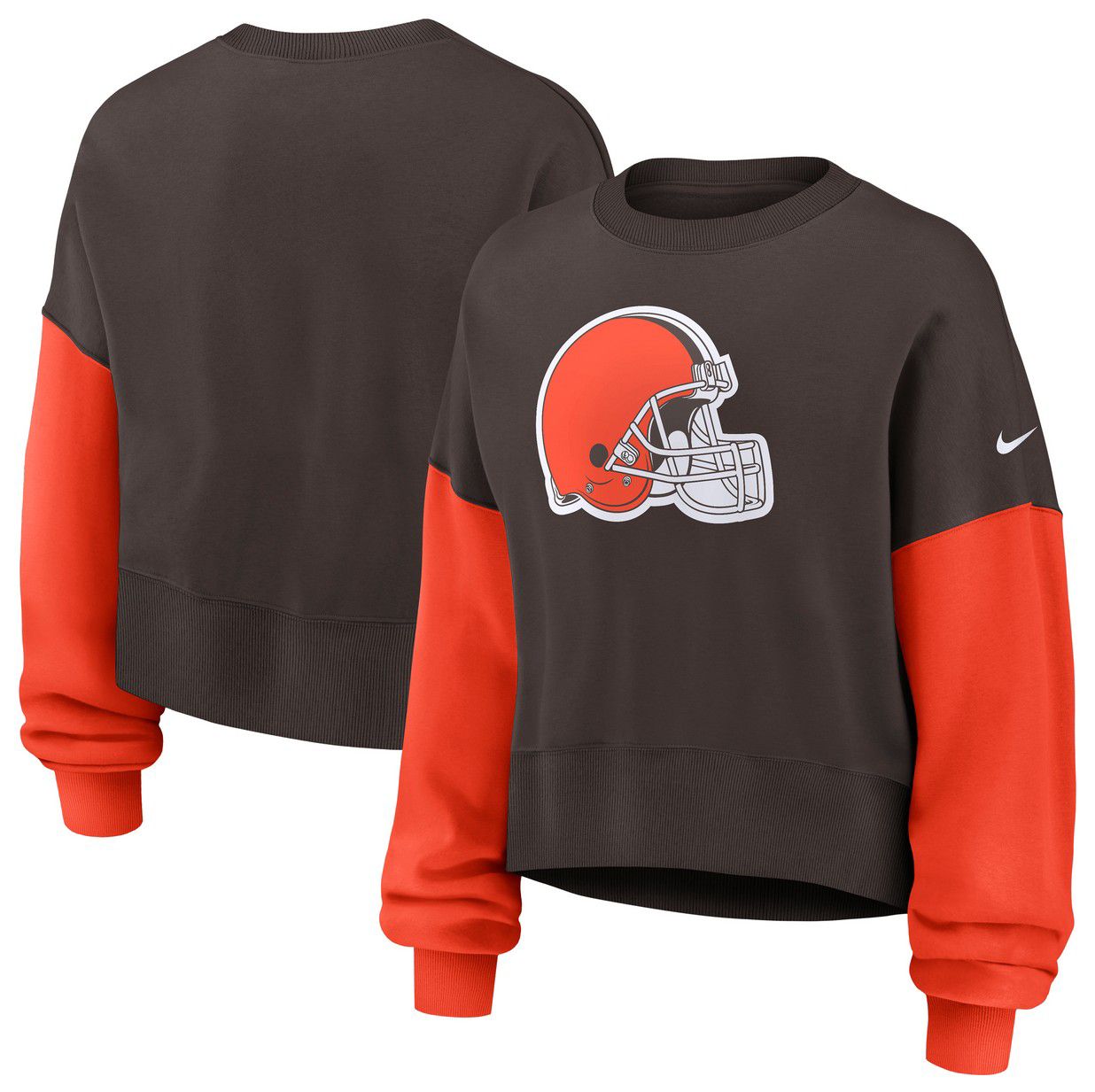 Nike Women's Cleveland Browns Seal Brown Phoenix Logo Crew Pullover Sweatshirt product image