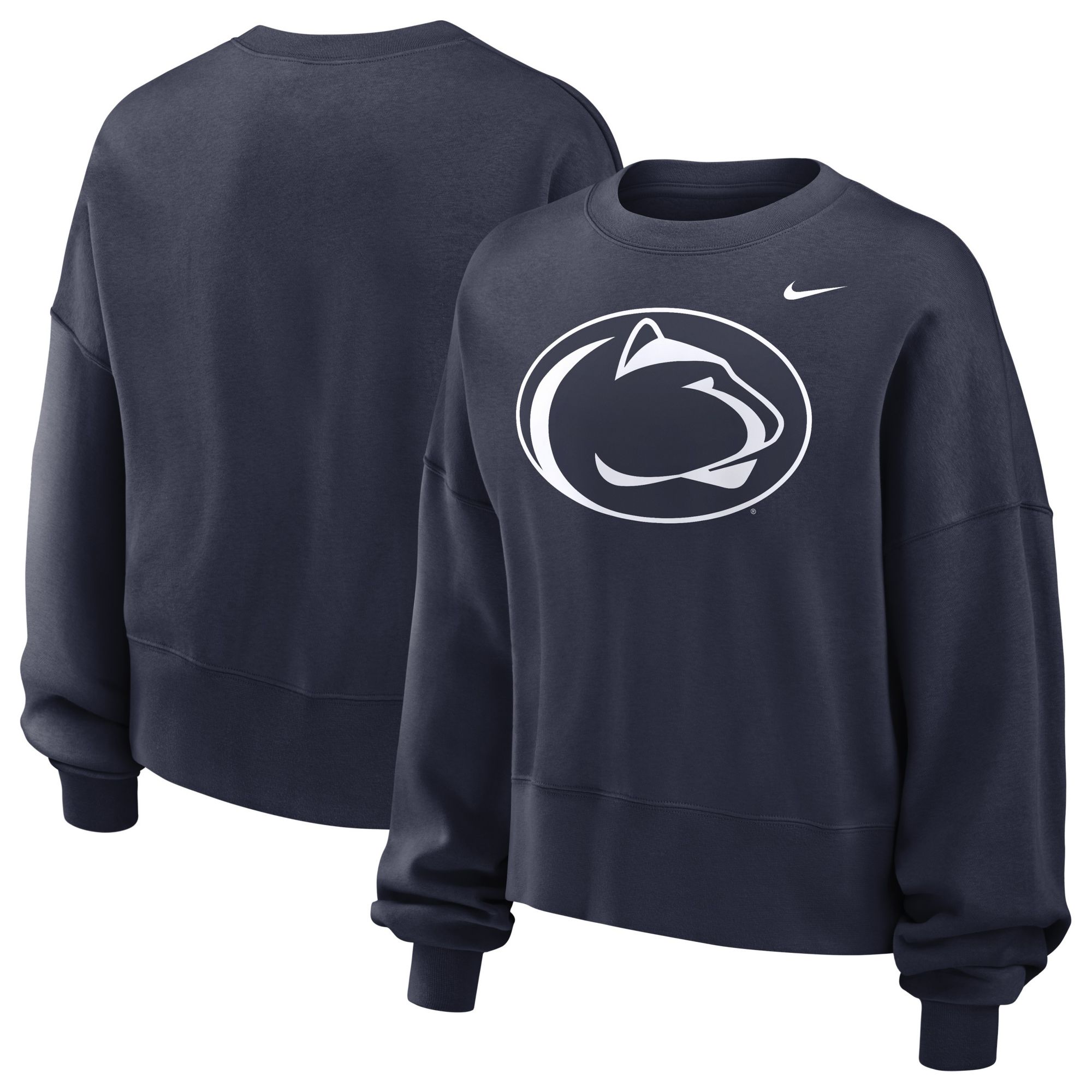 Nike Women's Penn State Nittany Lions Navy Logo Oversized Crew Neck Sweatshirt product image