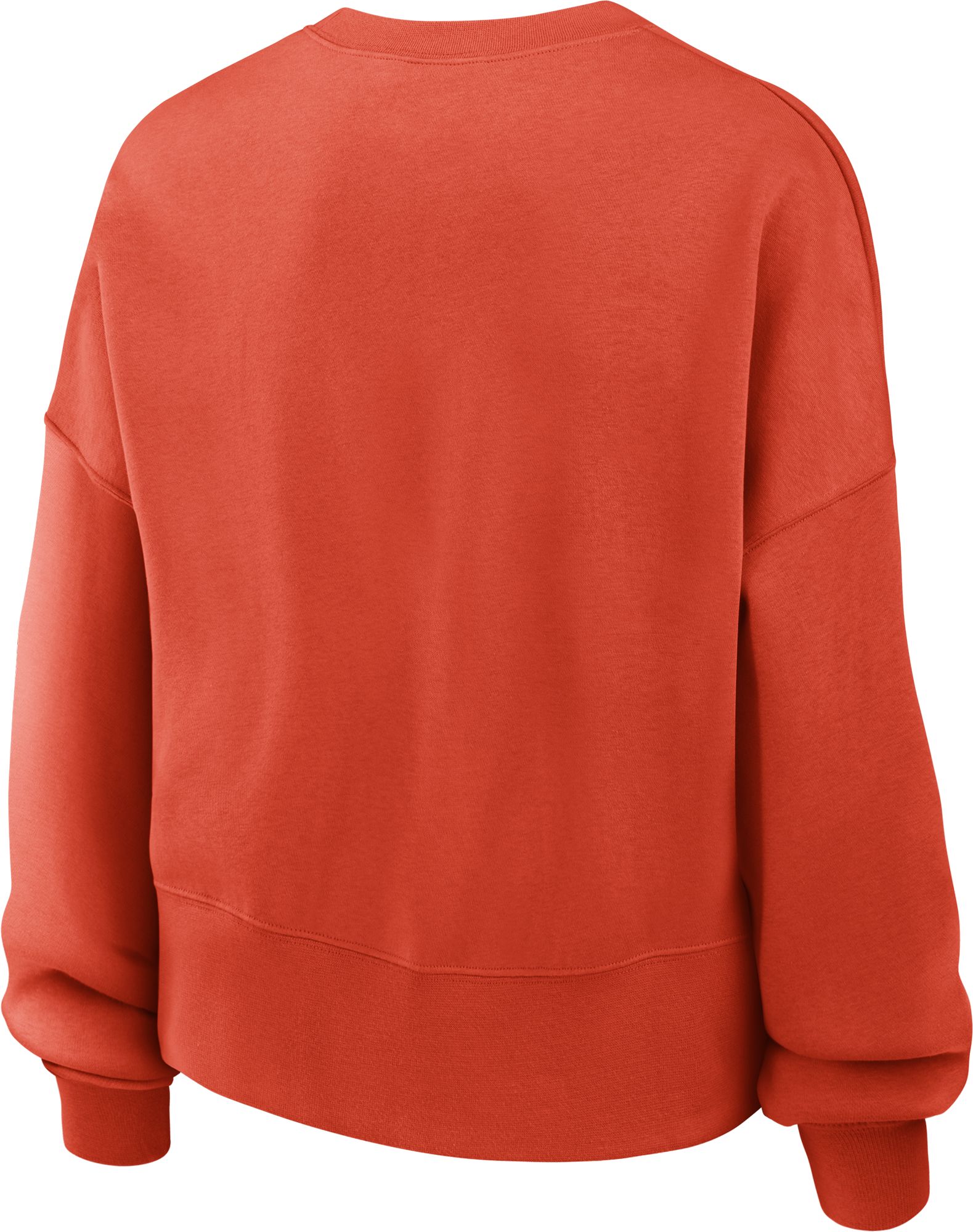 Nike Women's Houston Astros Orange Fleece Crew Neck Sweatshirt