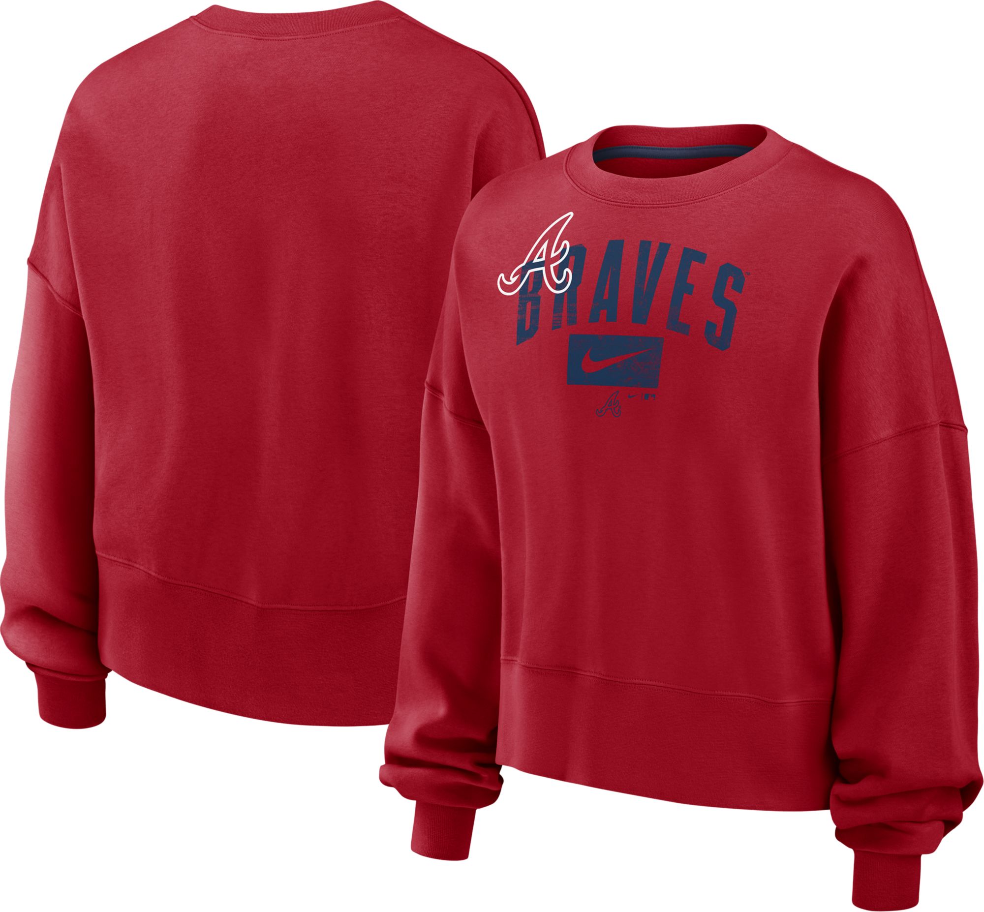 Nike Women's Atlanta Braves Red Fleece Crew Neck Sweatshirt