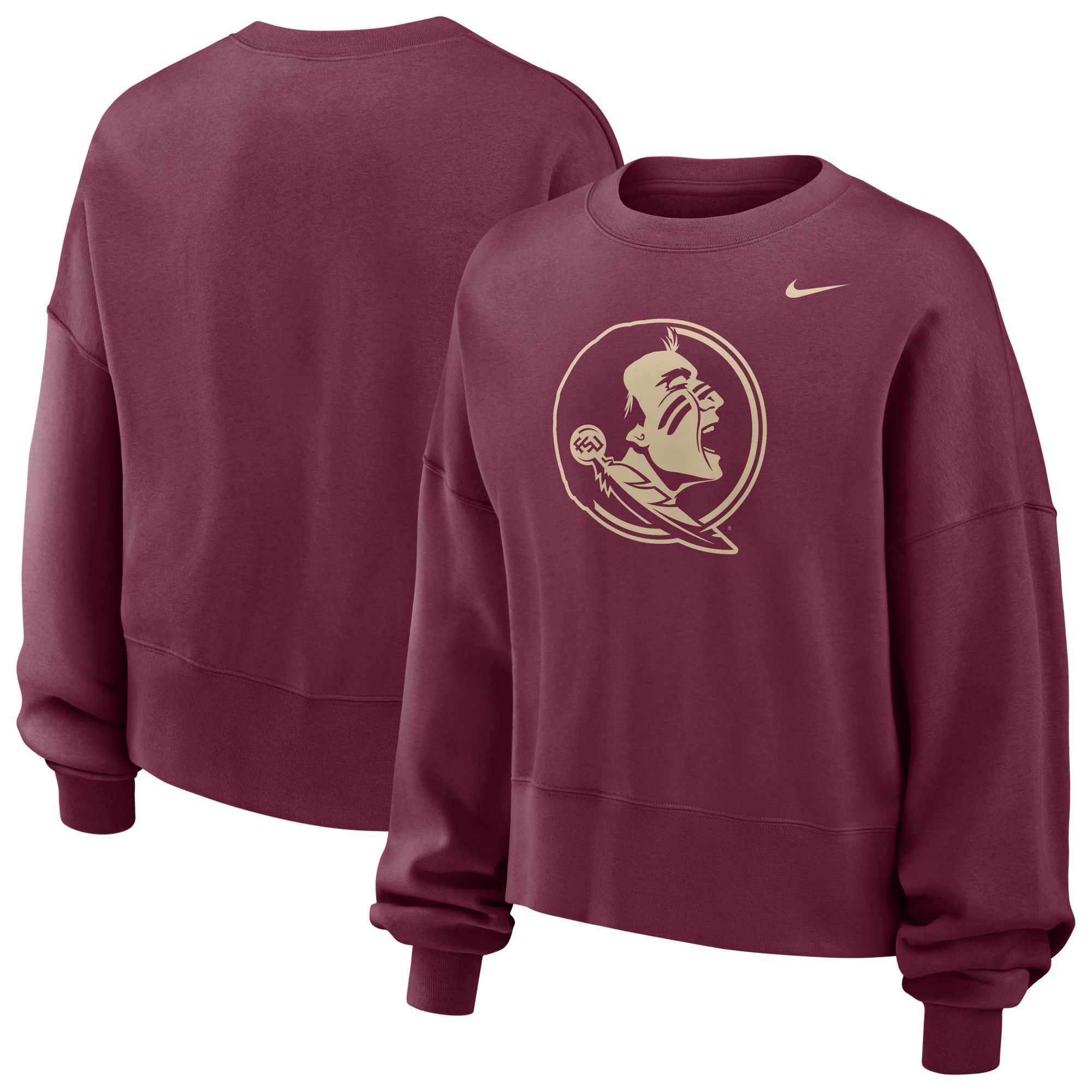 Nike Women's Florida State Seminoles Garnet Logo Oversized Crew Neck Sweatshirt product image