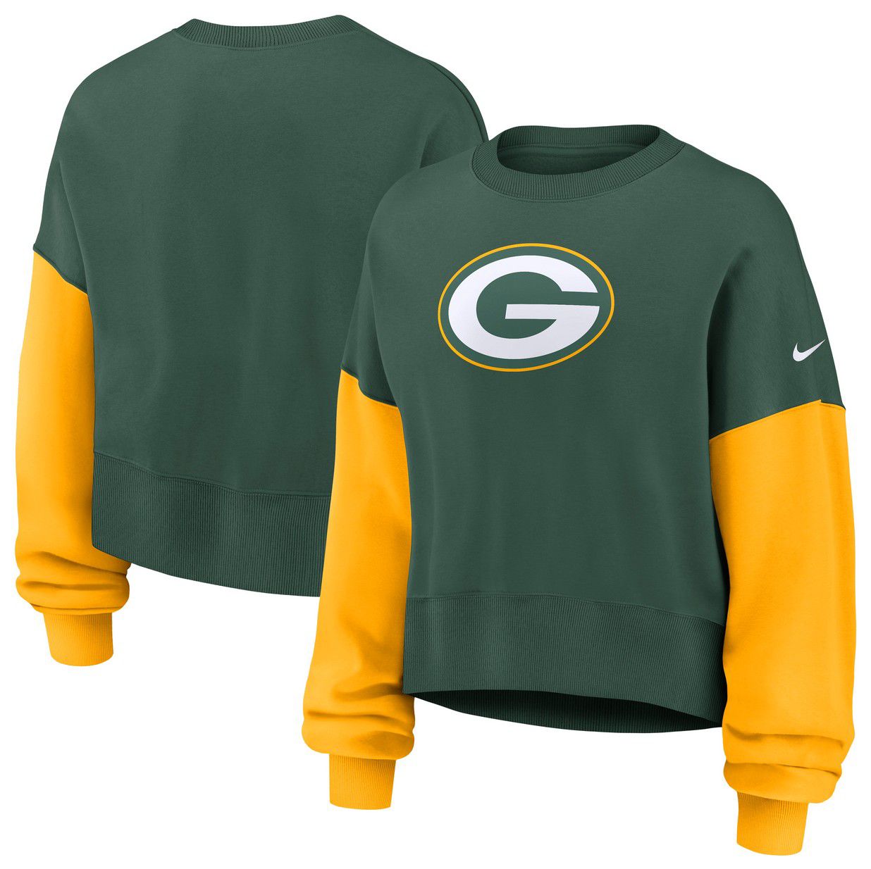 Nike Women's Green Bay Packers Fir Phoenix Logo Crew Pullover Sweatshirt product image