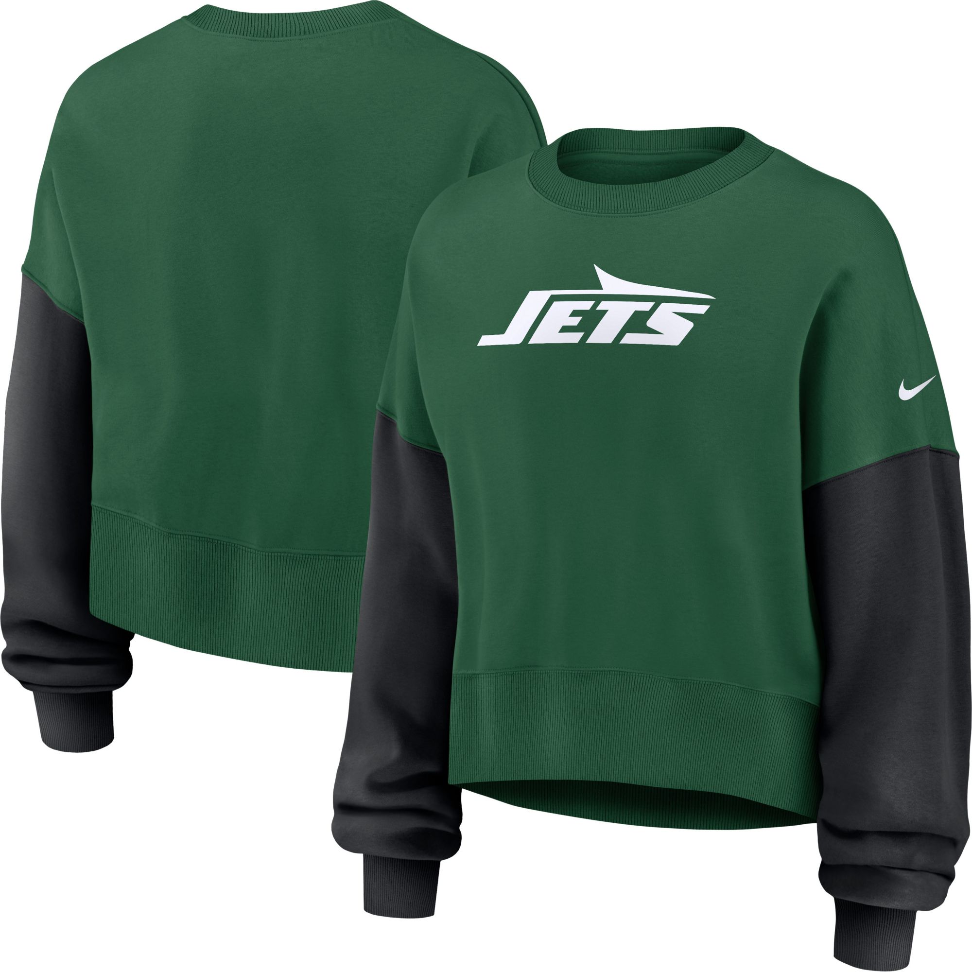 Nike Women's New York Jets Sport Green Phoenix Logo Crew Pullover Sweatshirt product image