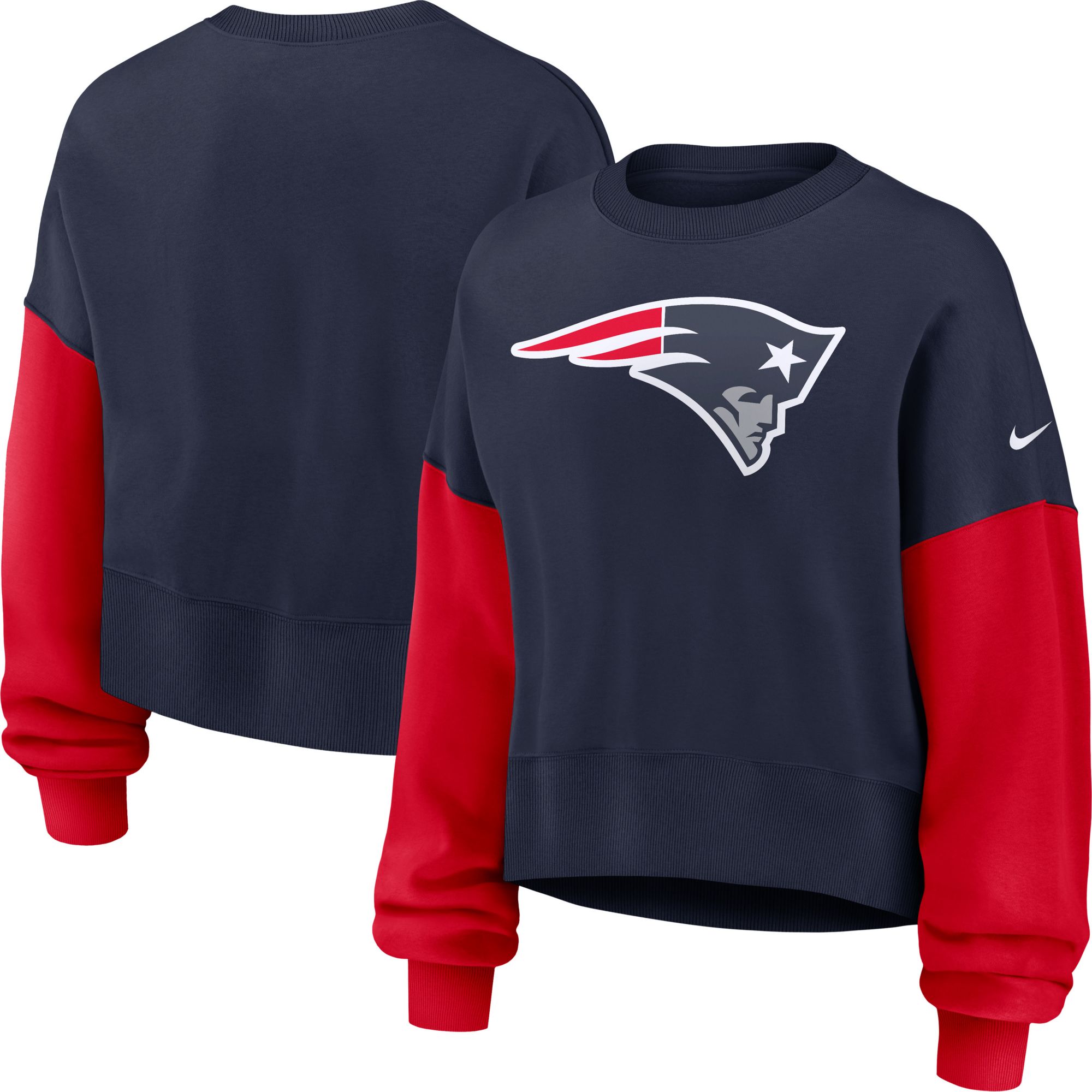 Nike Women's New England Patriots College Navy Phoenix Logo Crew Pullover Sweatshirt product image