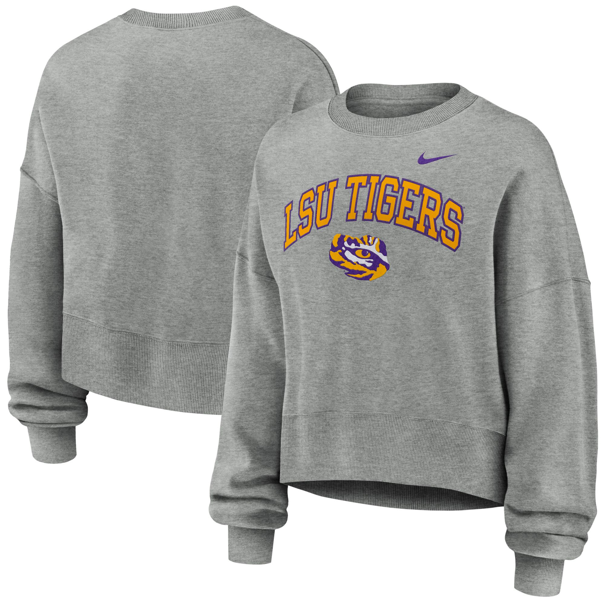 Nike Women's LSU Tigers Grey Pheonix Crewneck Sweatshirt product image